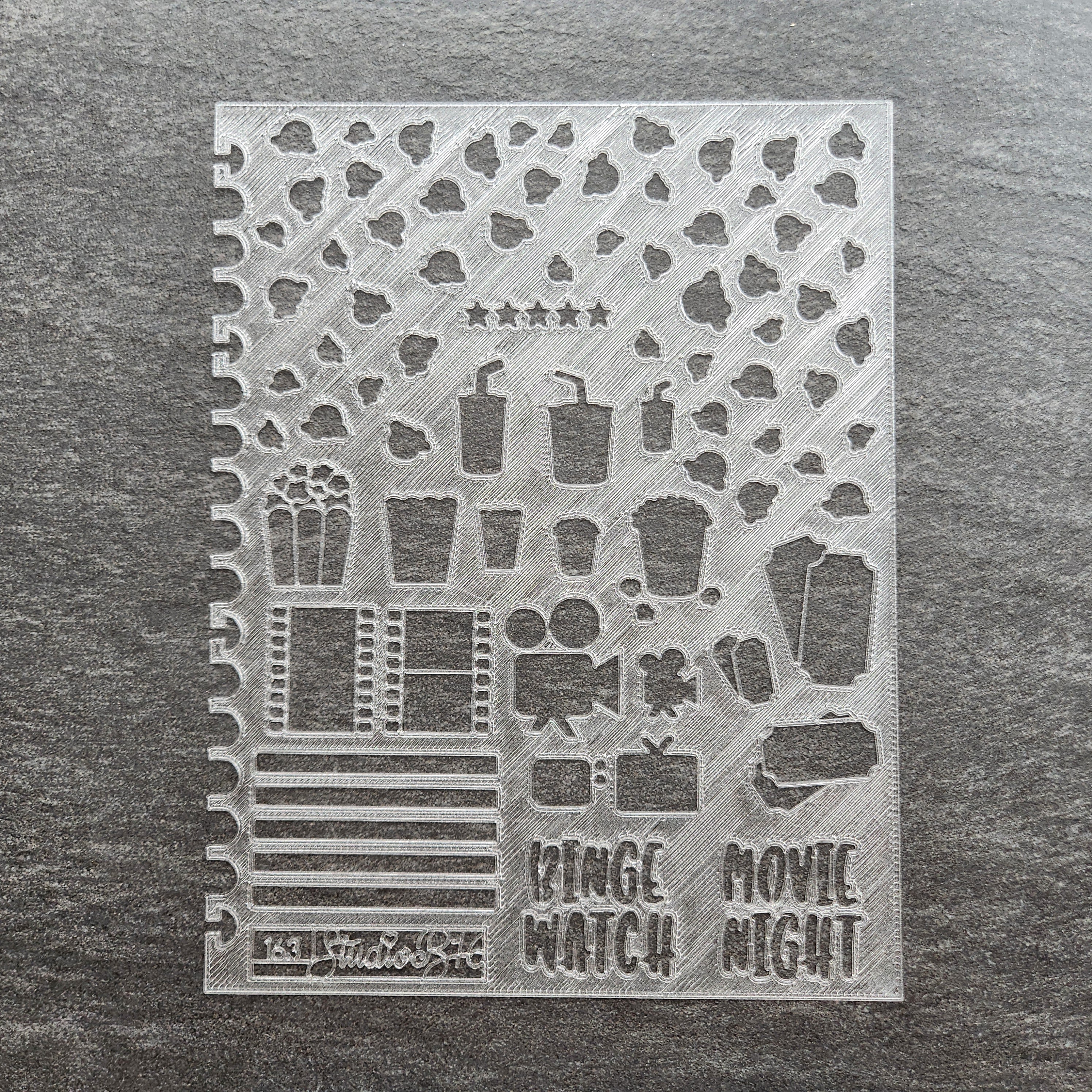 Movie Night Stencil - Extra Large, number 163