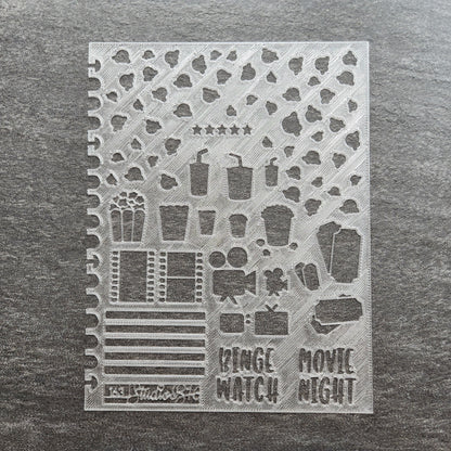 Movie Night Stencil - Extra Large, number 163