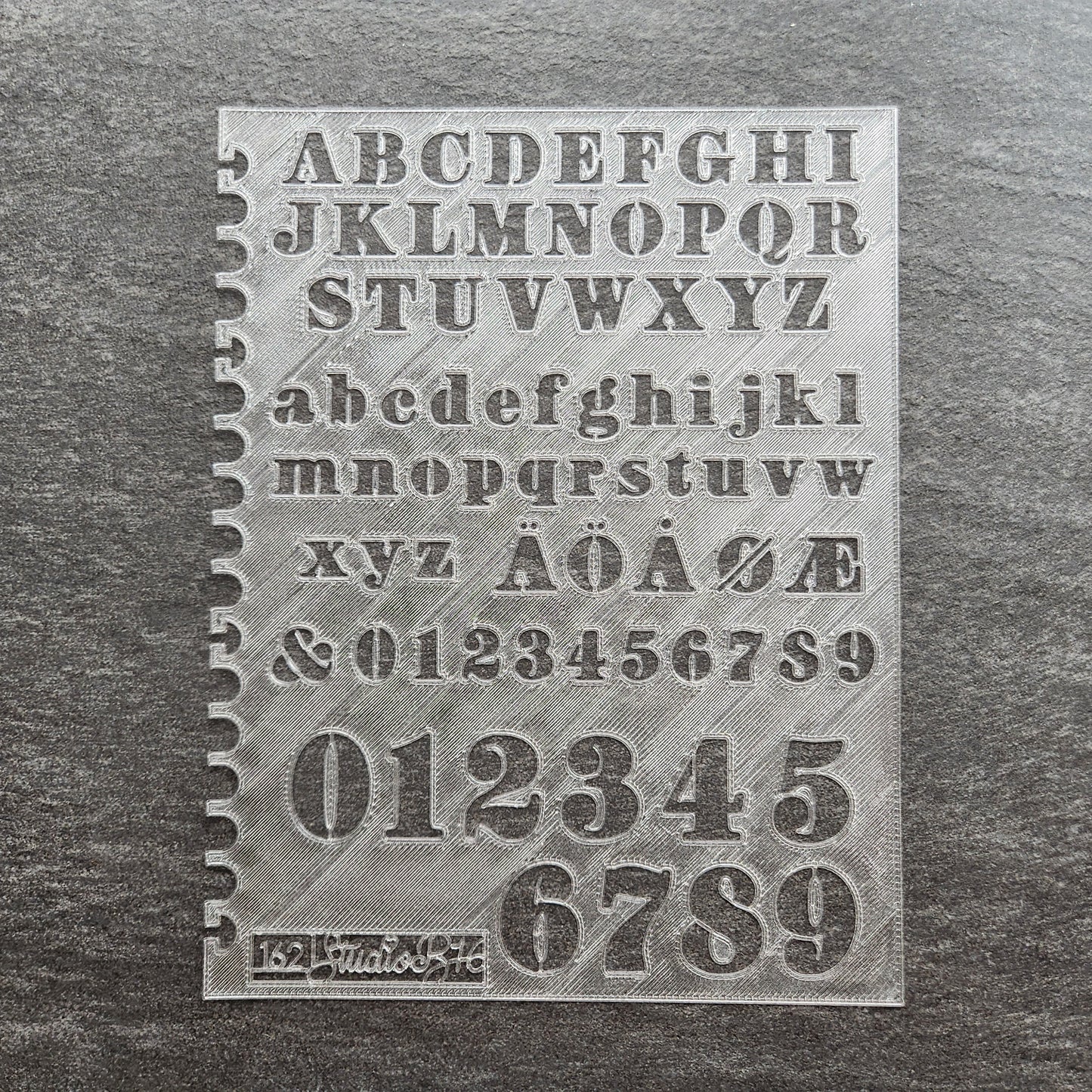 Classic Font Stencil - Extra Large, number 162