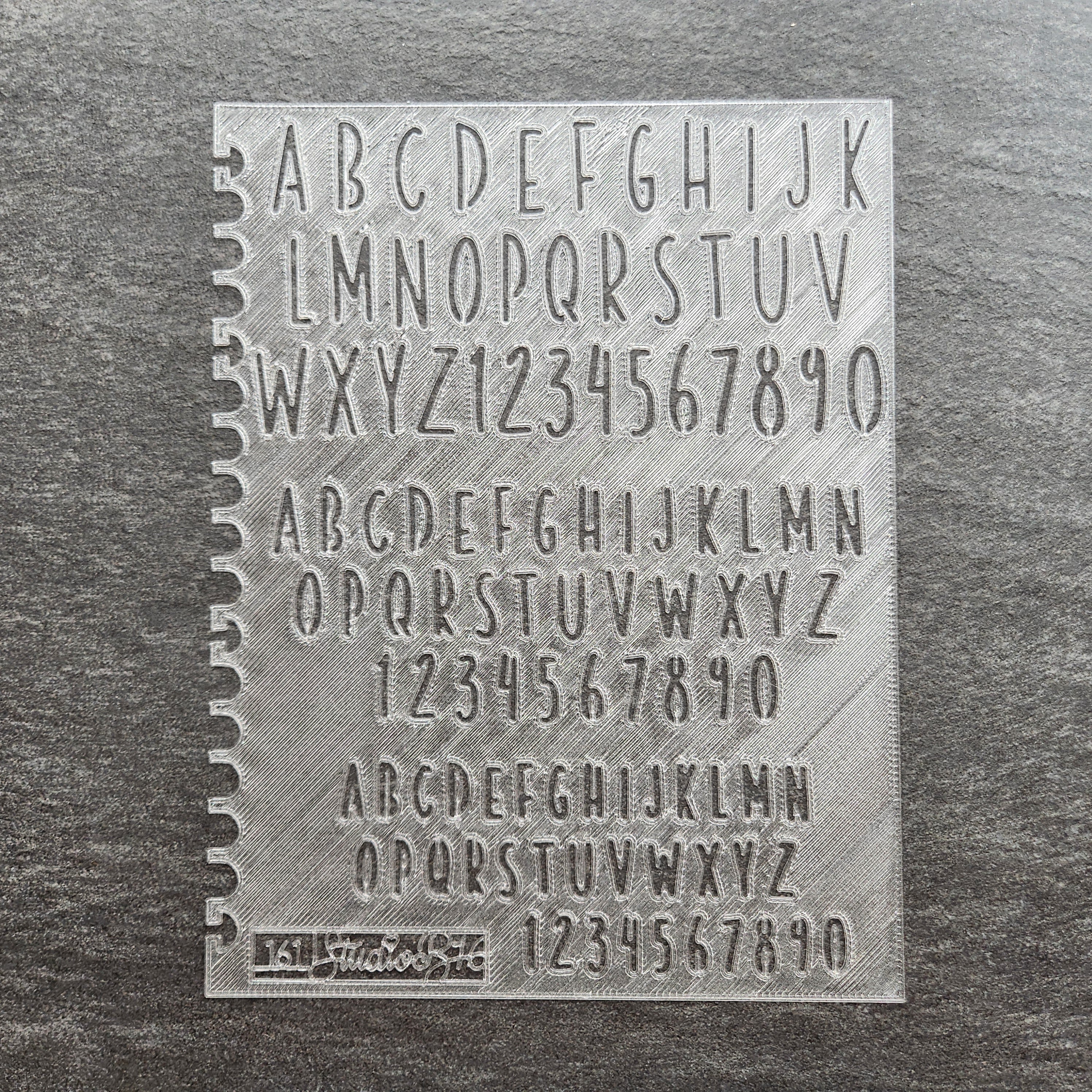 Slim Font Stencil - Extra Large, number 161