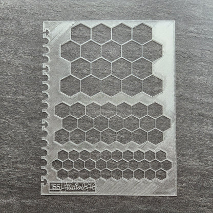 Hexagon patterns Stencil - Extra Large, number 155