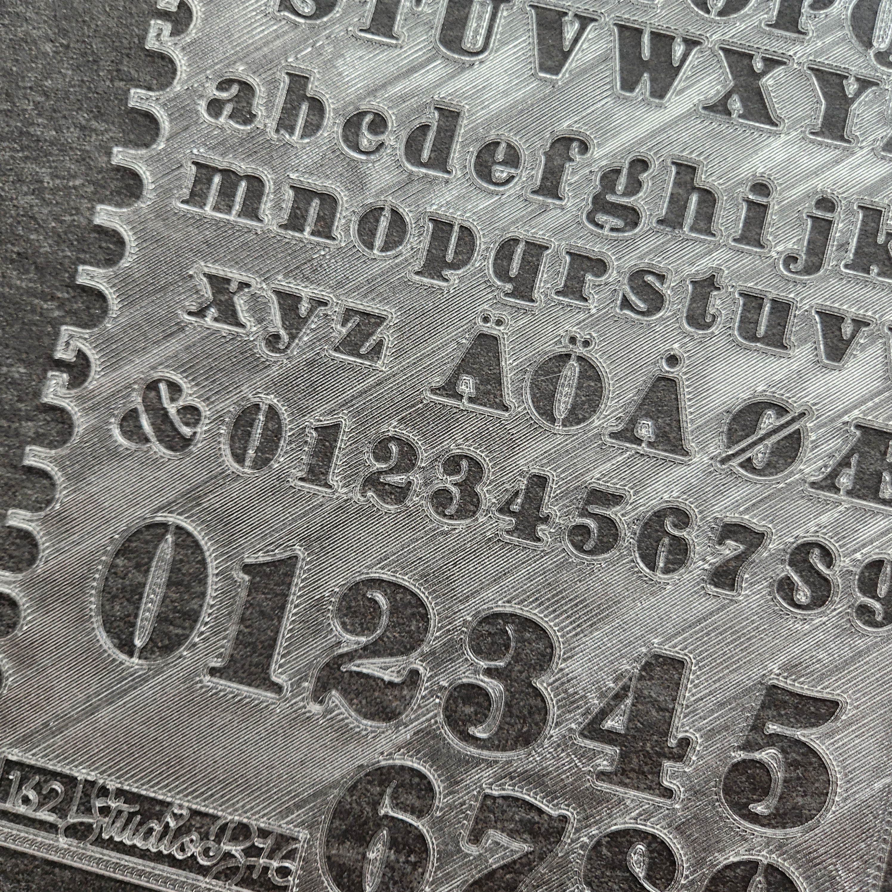 Classic Font Stencil - Extra Large, number 162