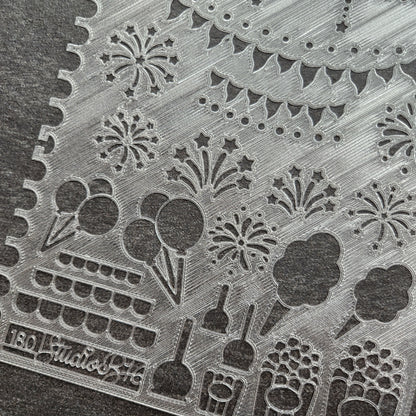 Fireworks Stencil - Extra Large, number 180