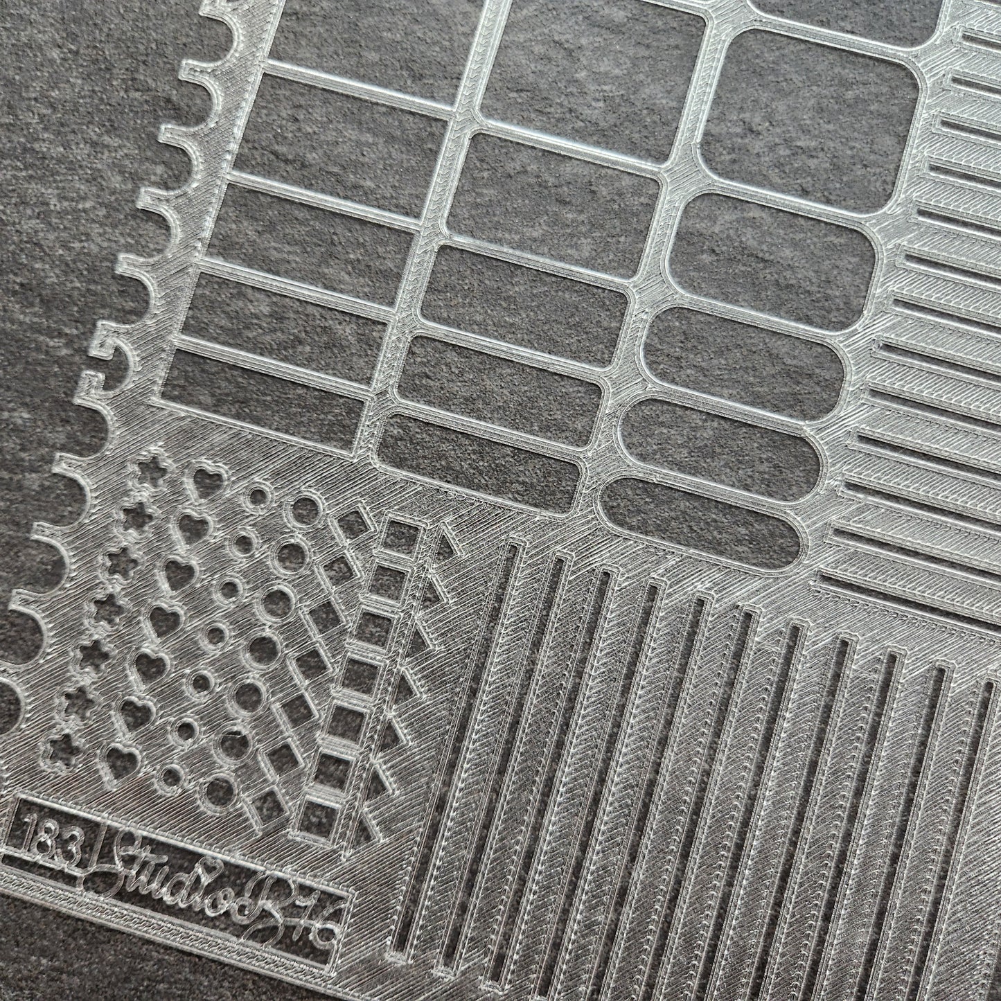 Boxes lines and checkboxes Stencil - Extra Large, number 183