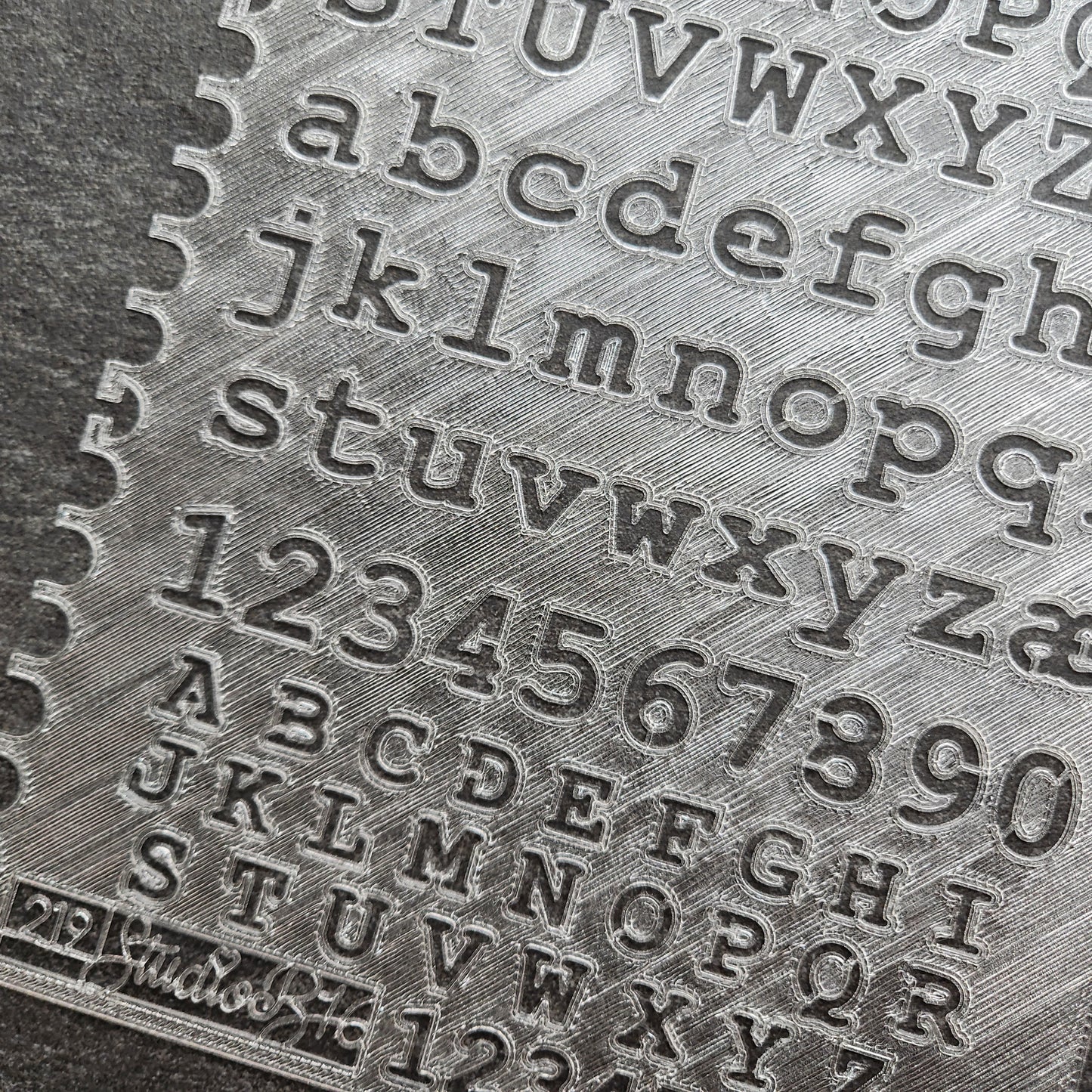 Typewriter Font Stencil - Extra Large, number 219