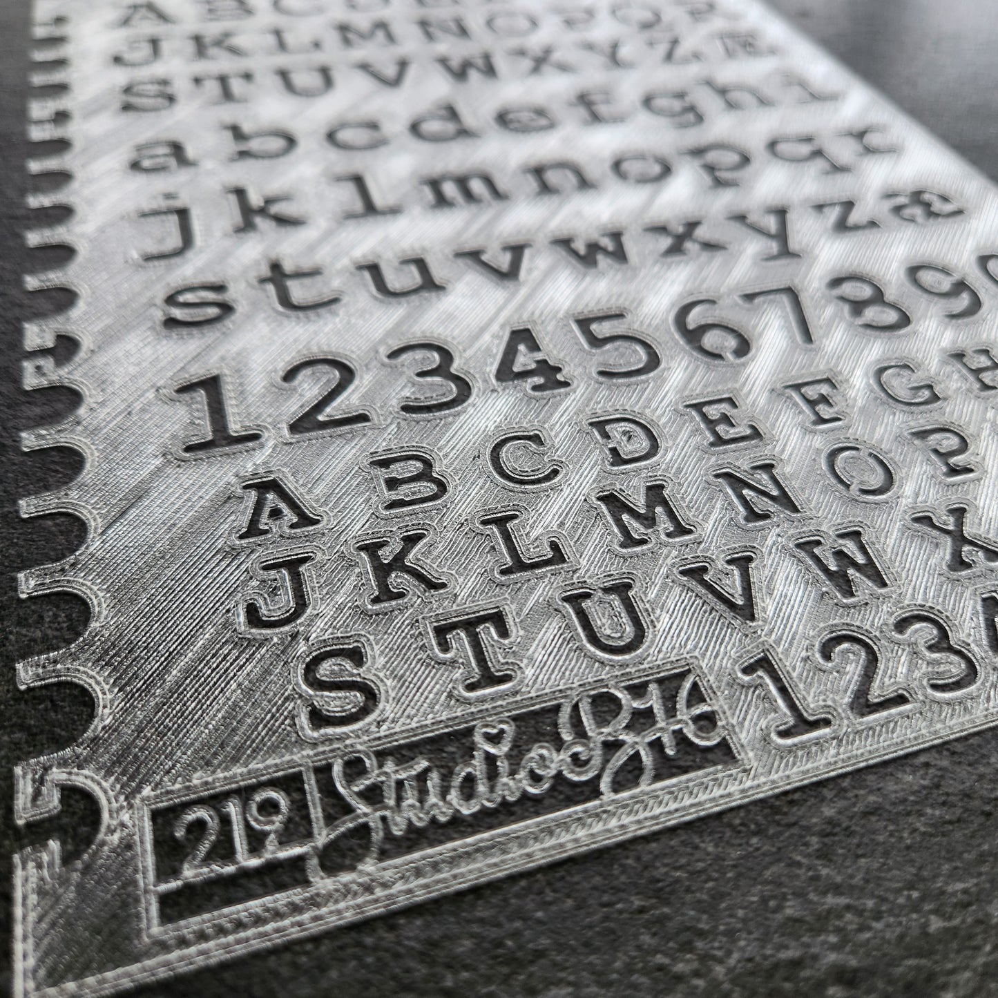 Typewriter Font Stencil - Extra Large, number 219