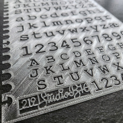 Typewriter Font Stencil - Extra Large, number 219