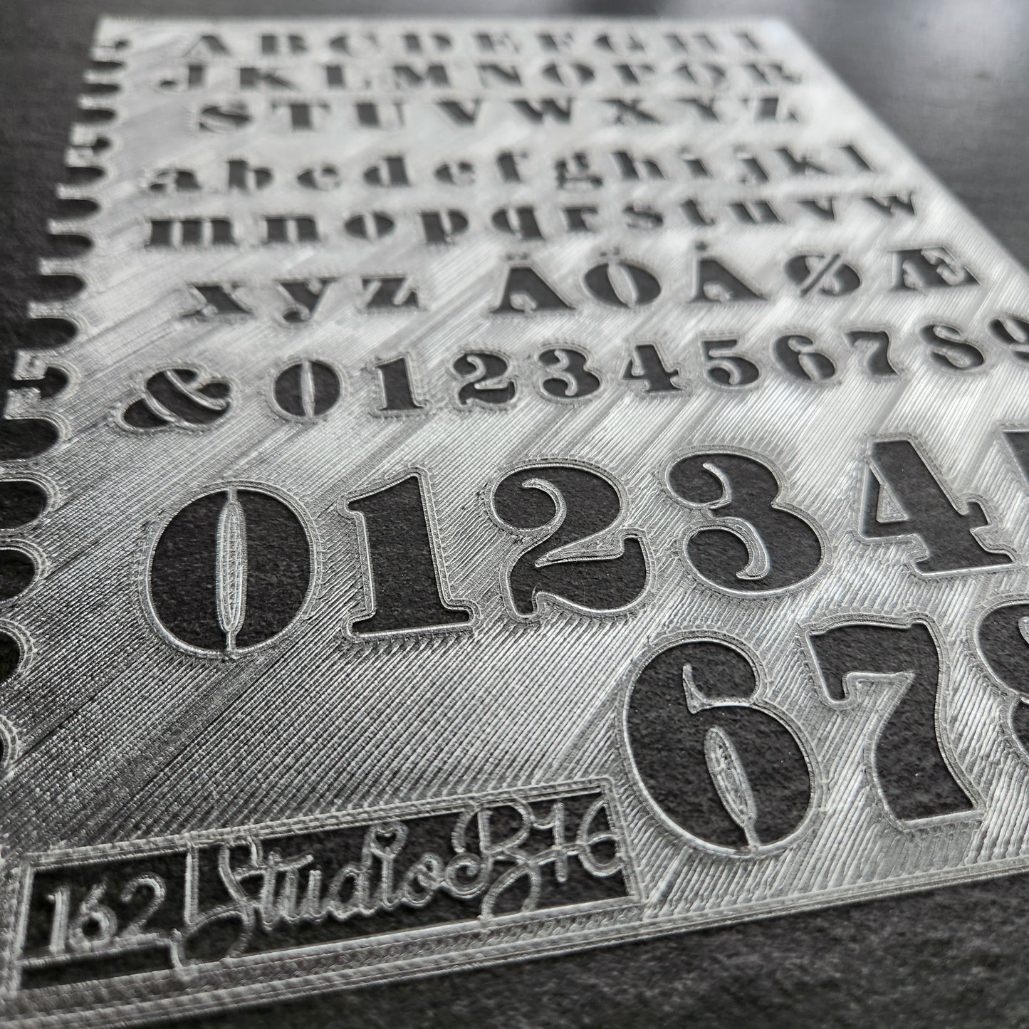 Classic Font Stencil - Extra Large, number 162