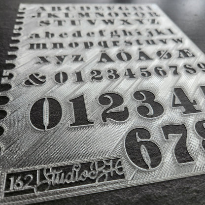 Classic Font Stencil - Extra Large, number 162