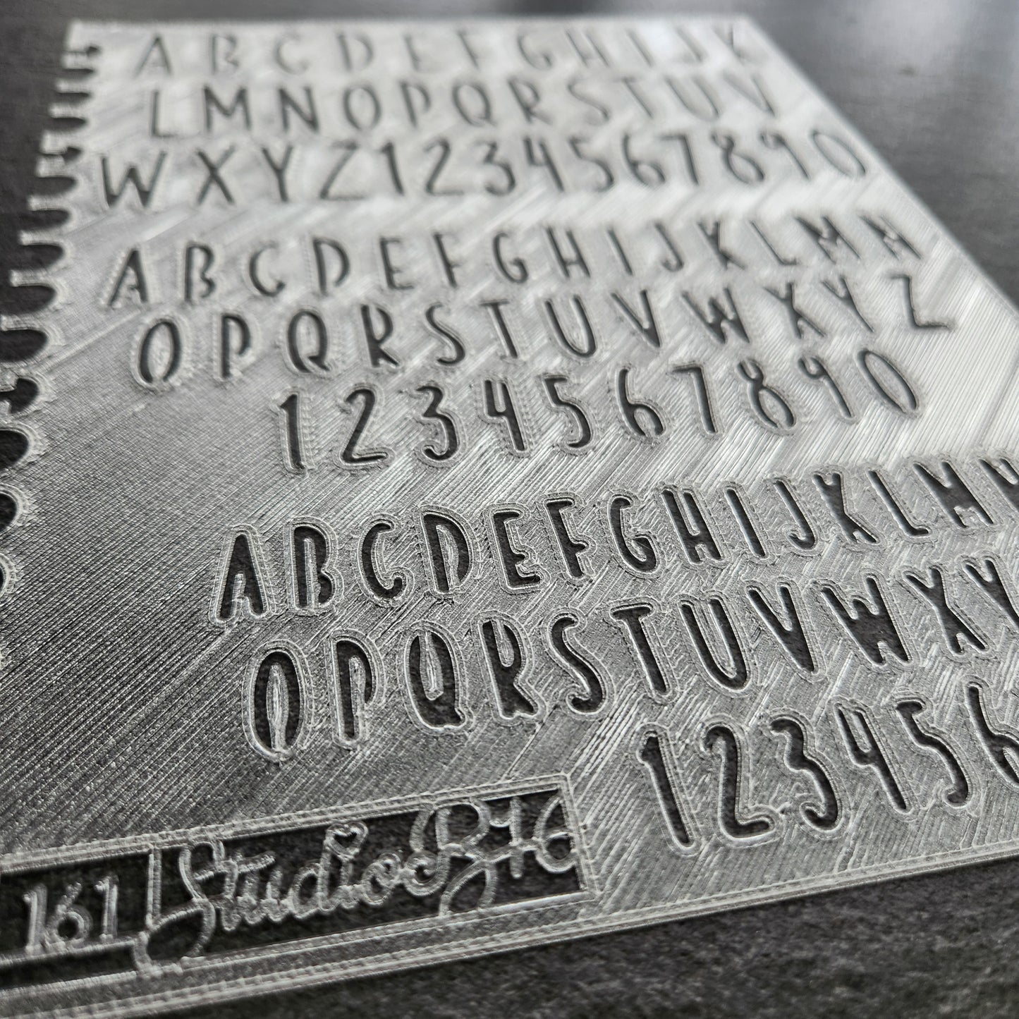 Slim Font Stencil - Extra Large, number 161