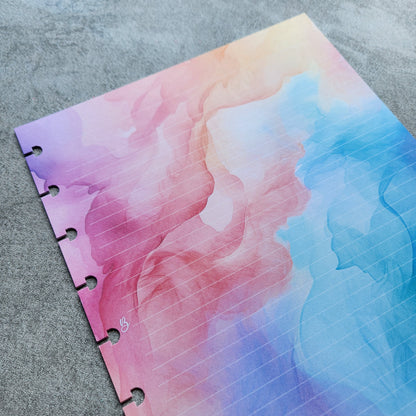 Lined notepage No1, Pastel Inks, Classic Size Insert