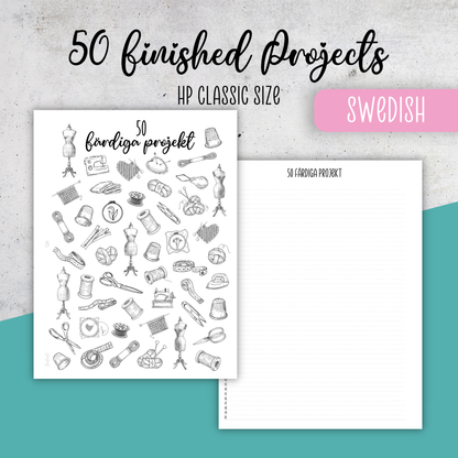 50 Finished Projects Challenge, Classic Size Insert