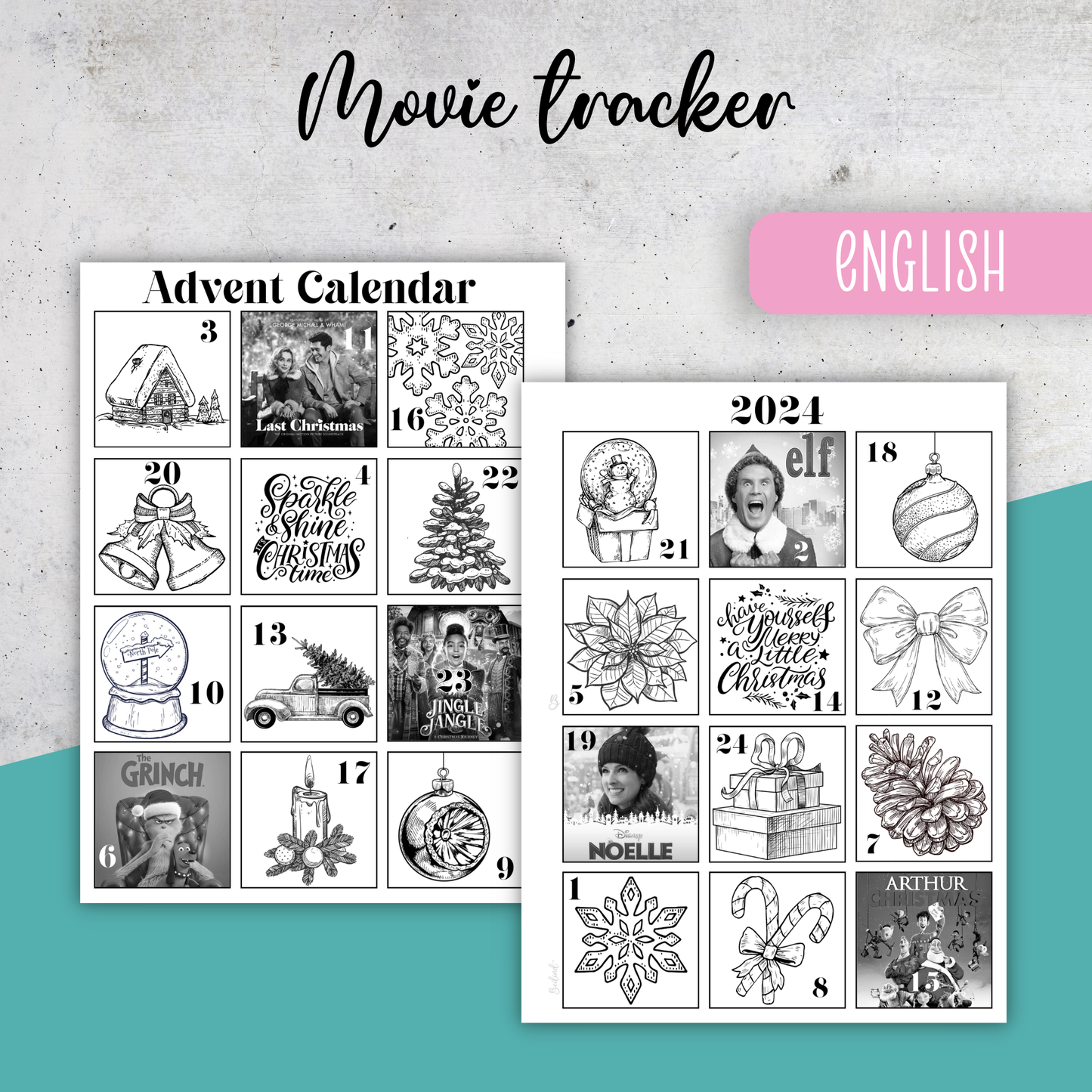 December 2024 Coloring, Classic Size Planner Insert