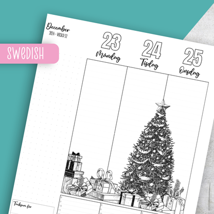 December 2024 Coloring, Classic Size Planner Insert
