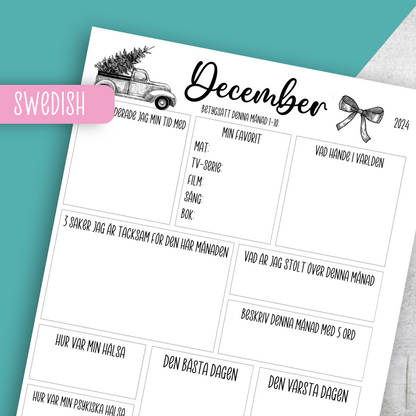 December 2024 Coloring, Classic Size Planner Insert