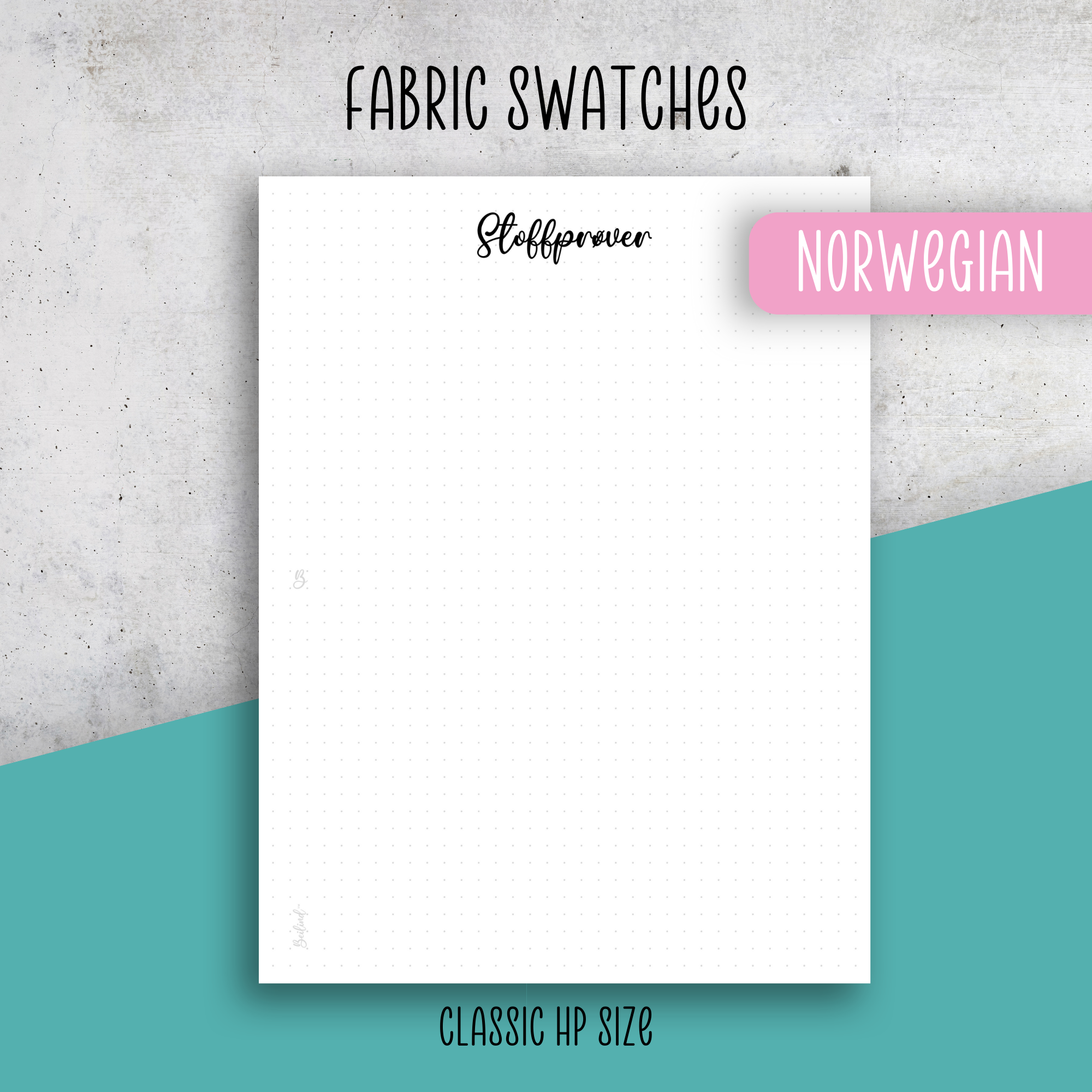 Fabric Swatches, Classic Size Insert