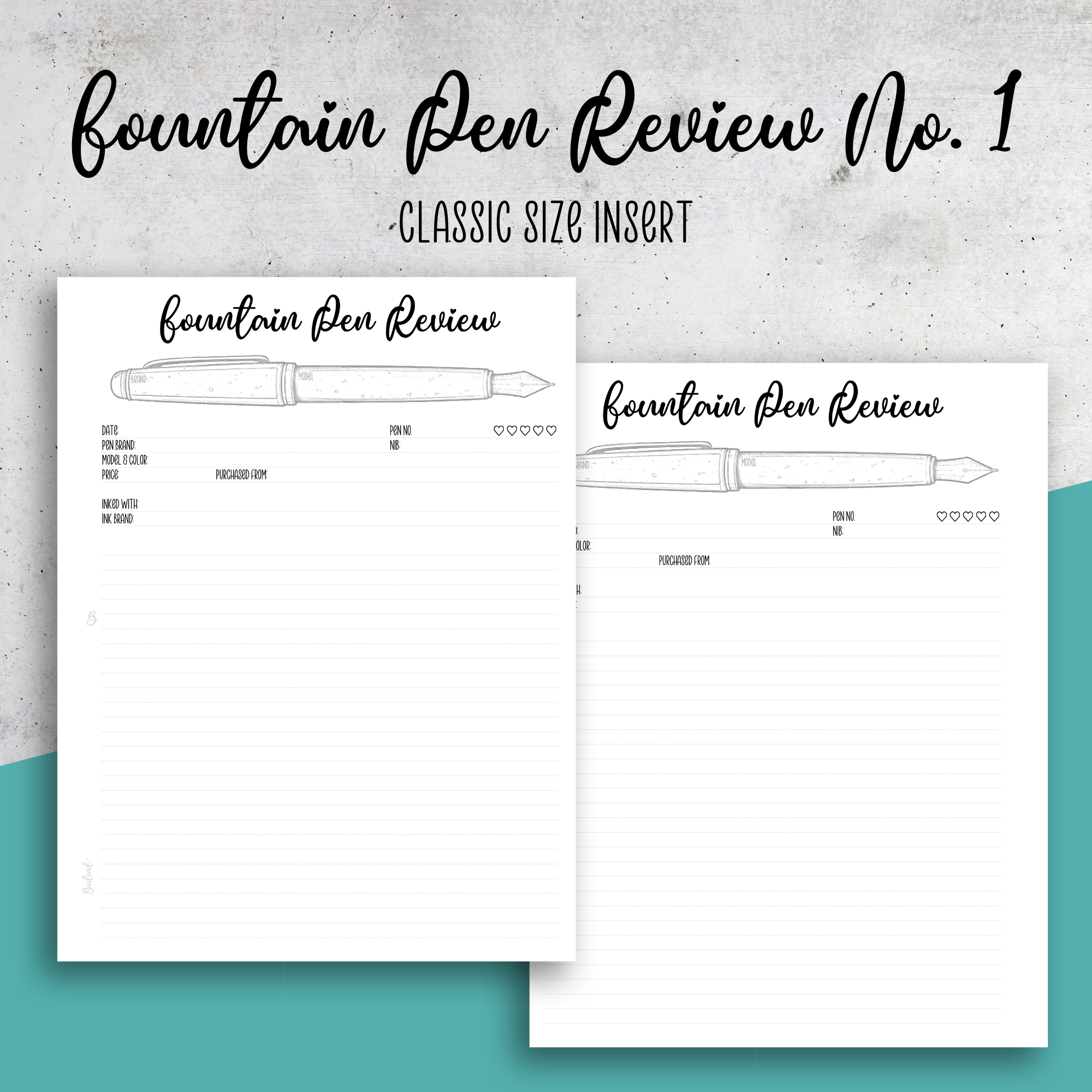 Fountain Pen Review No. 1 Insert