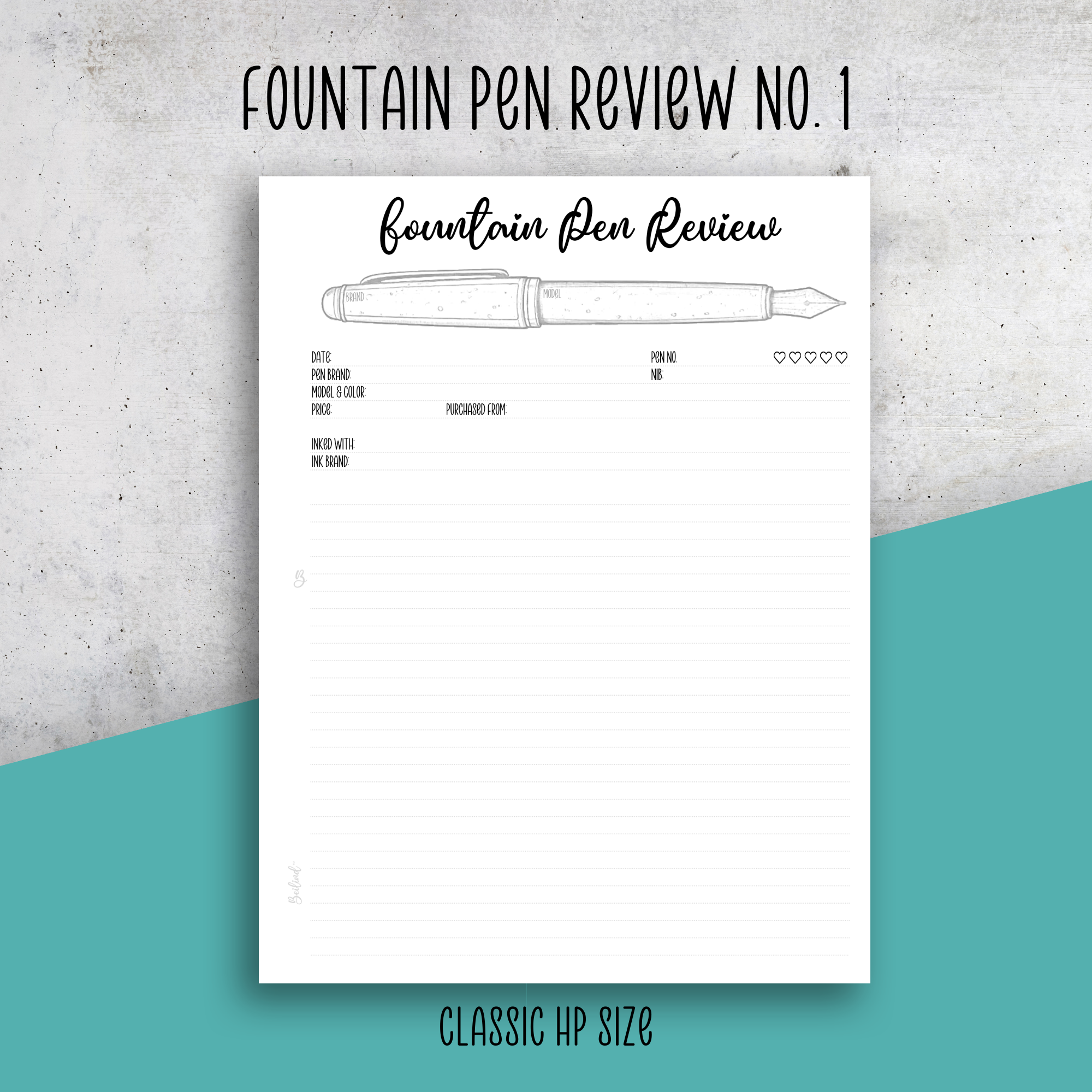 Fountain Pen Review No. 1 Insert
