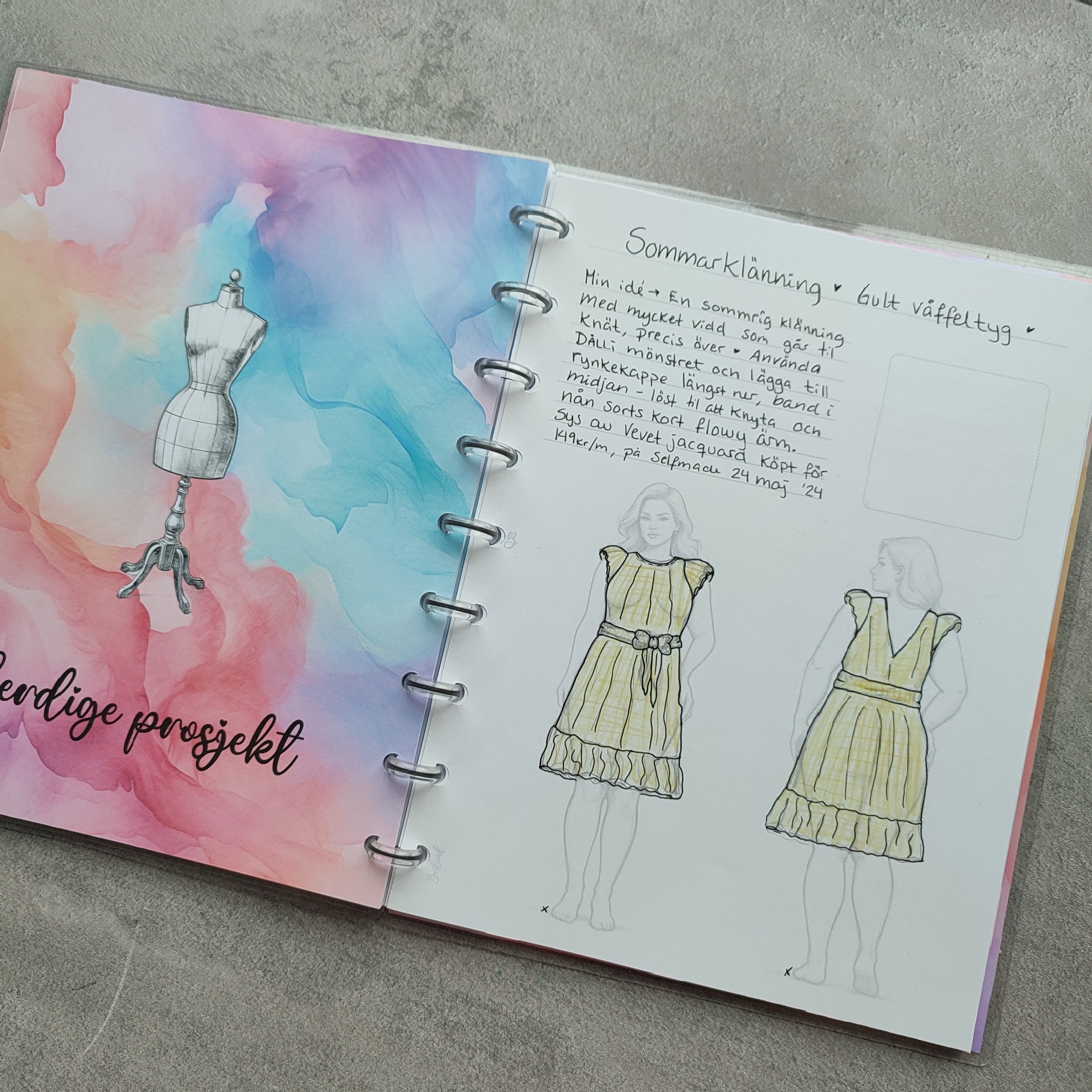 My Sewing Projects, Pastel Ink