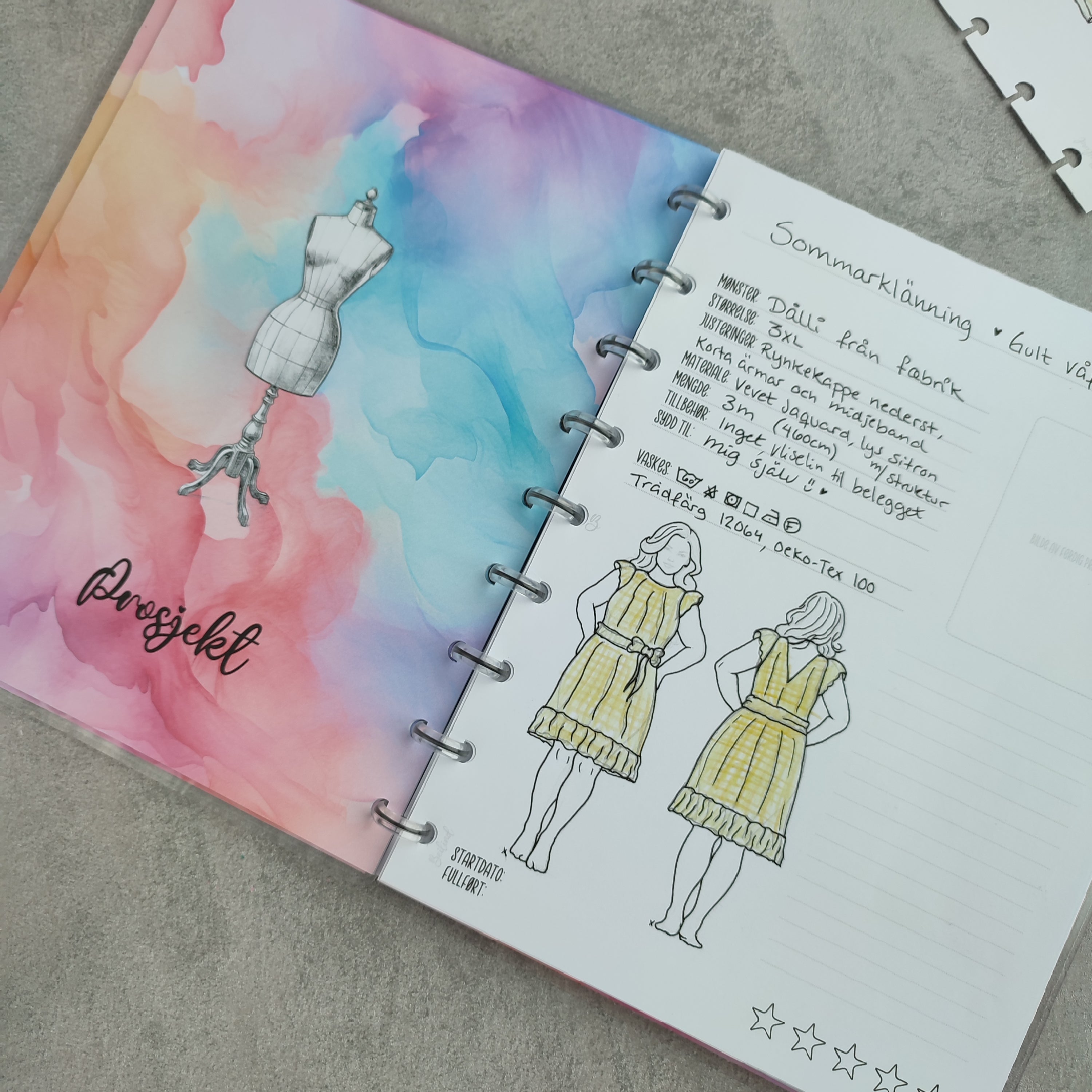 My Sewing Projects, Pastel Ink