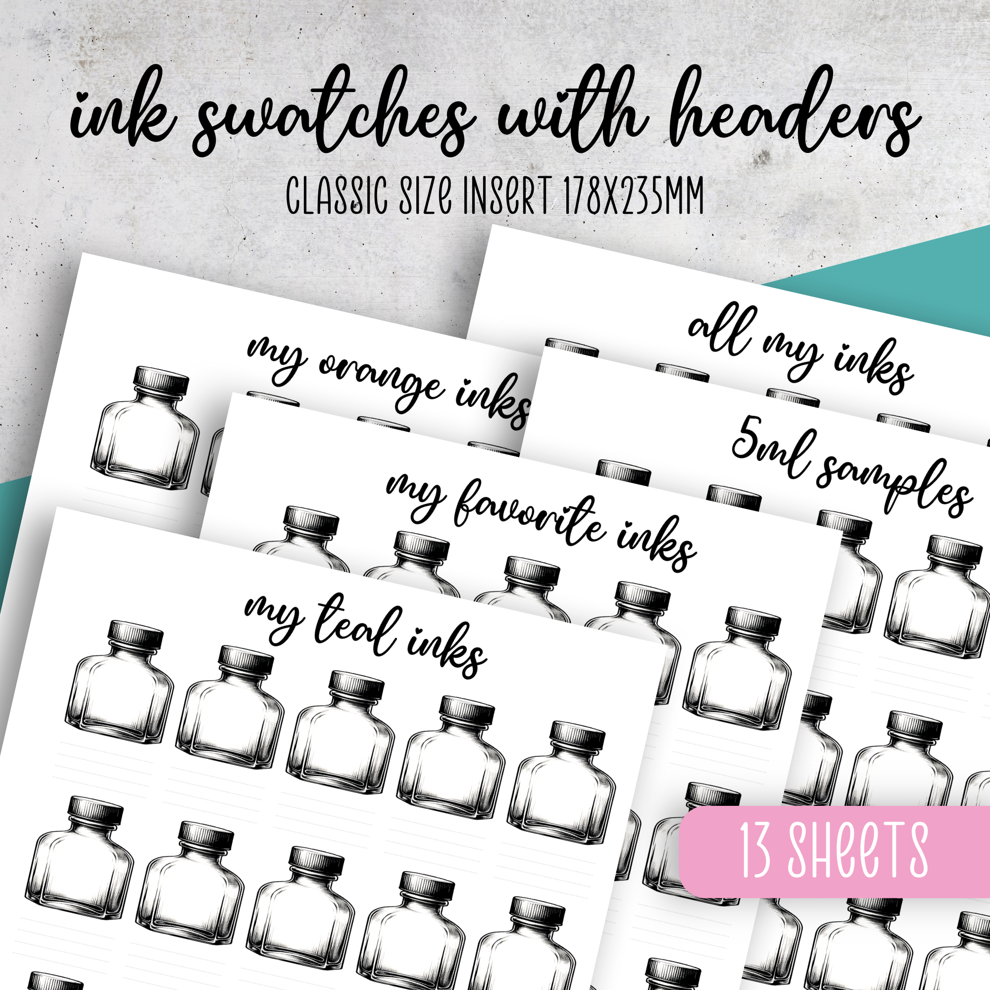 Ink Swatches No.2 with Headers Bundle