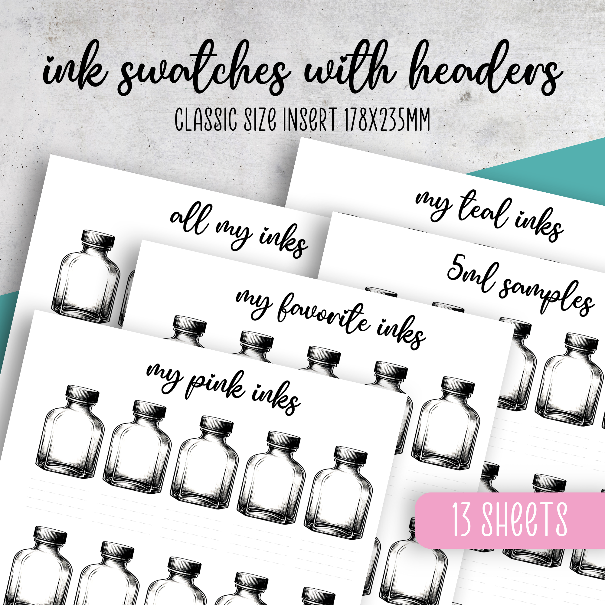 Ink Swatches No.1 with Headers Bundle