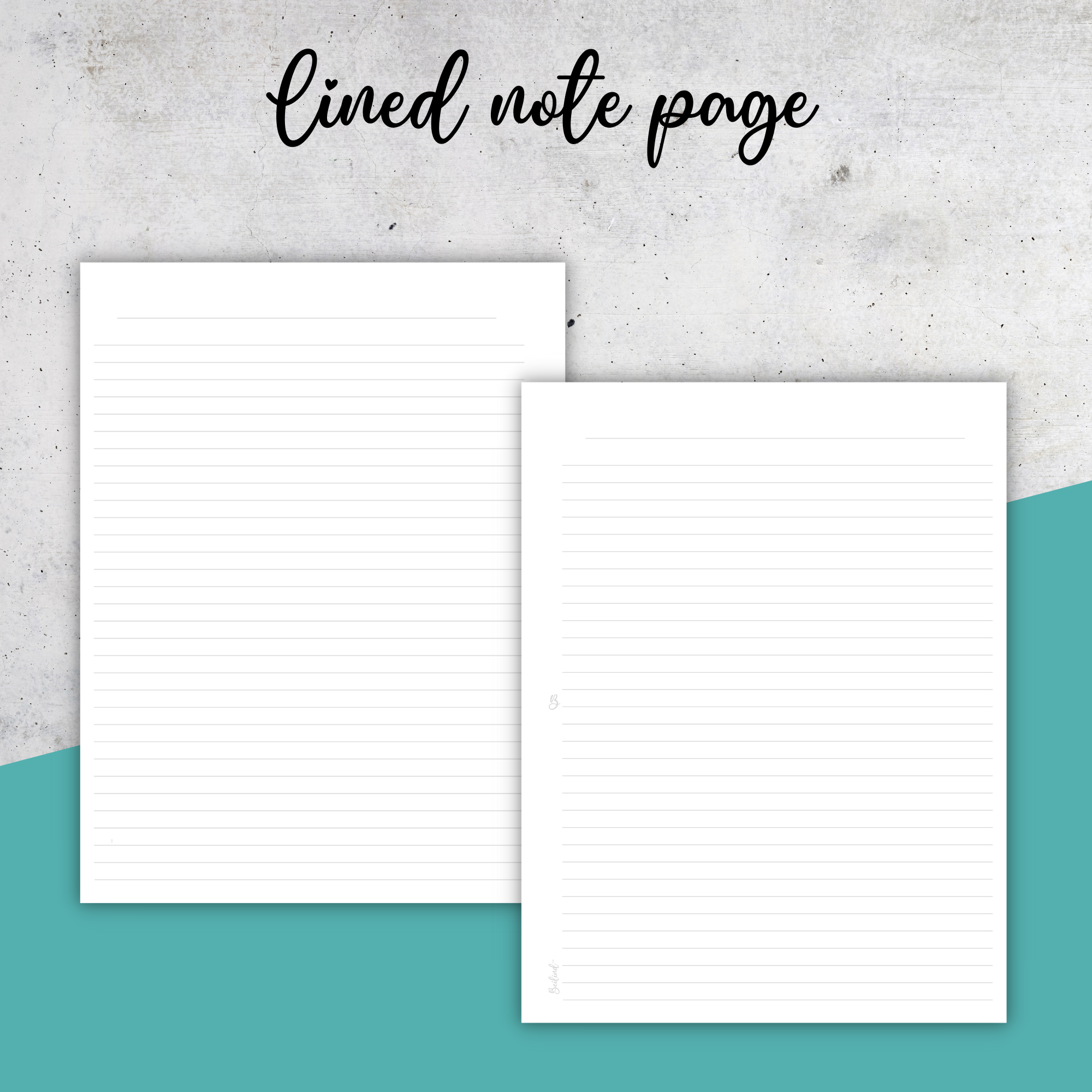 Lined Note Page No1, Classic Size Insert