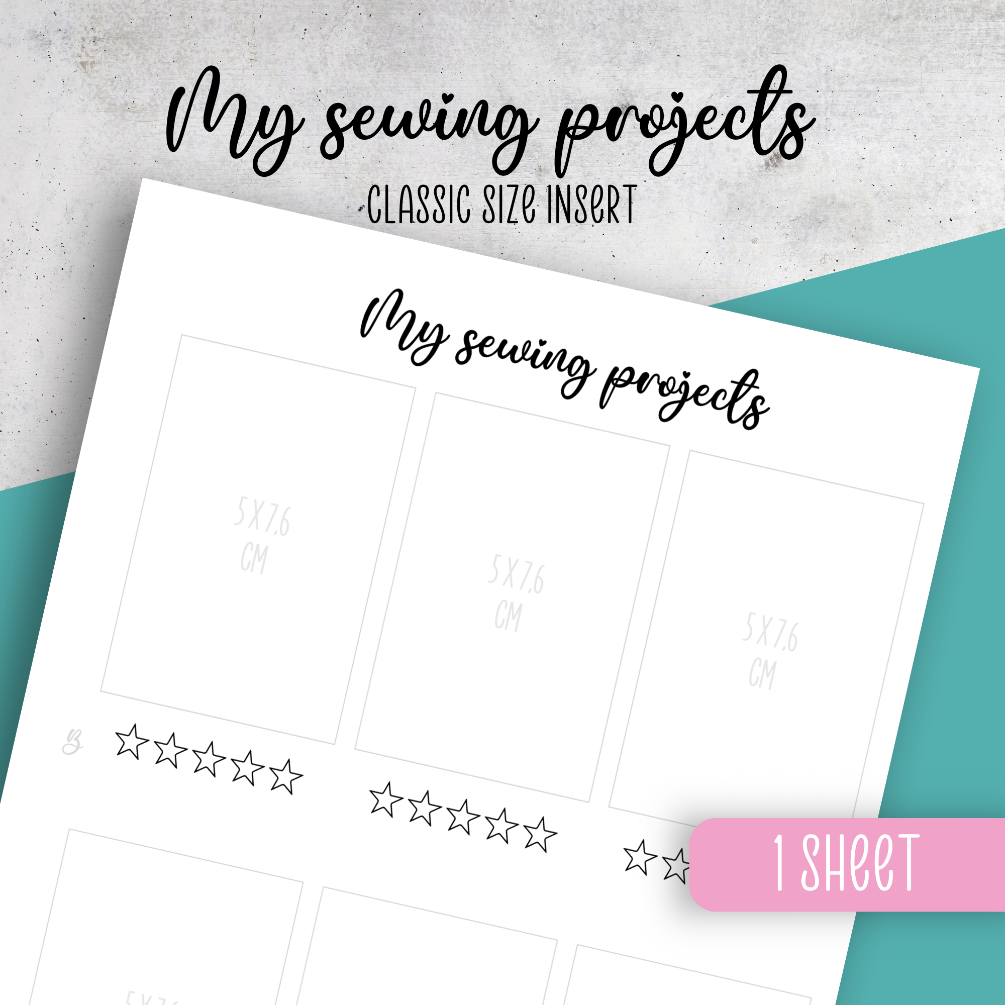 My sewing projects, Classic Size Insert