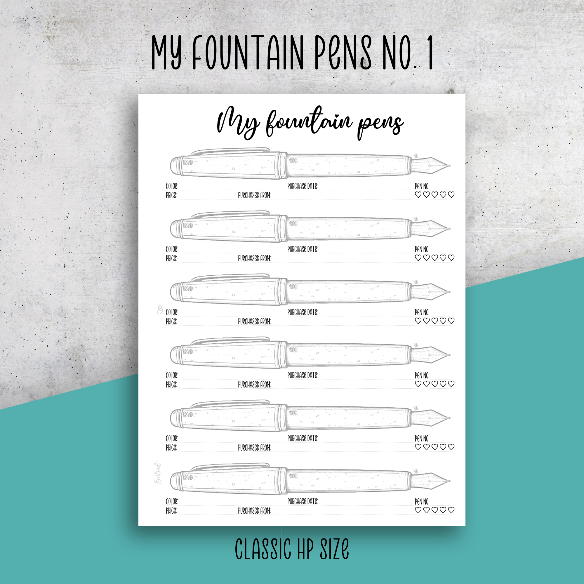 My Fountain Pens No. 1 Insert