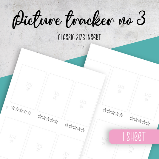 Picture Tracker No 3, Classic Size Insert