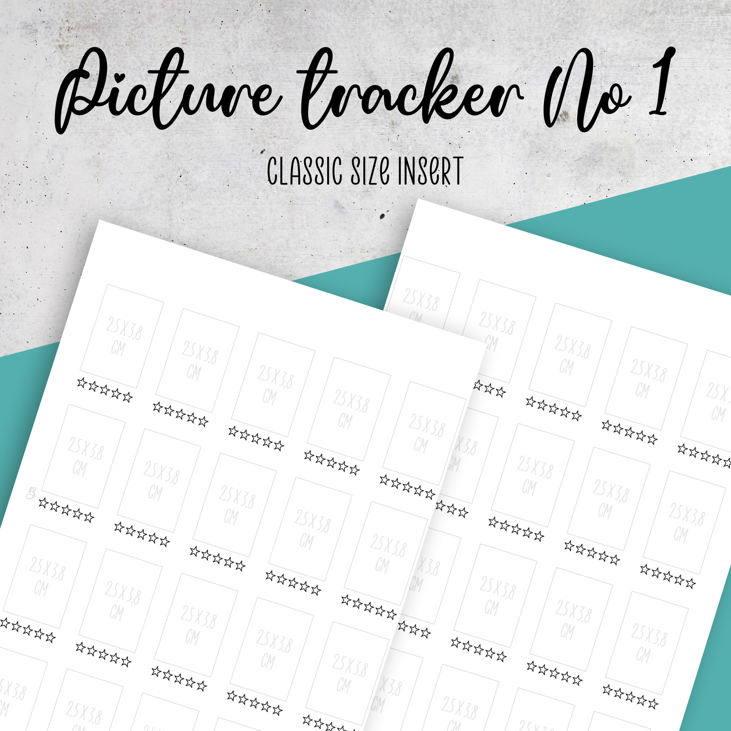 Picture Tracker No 1, Classic Size Insert