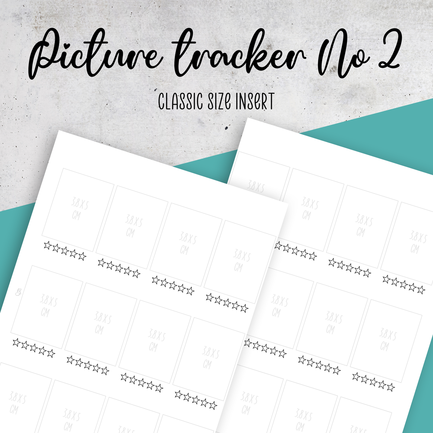 Picture Tracker No 2, Classic Size Insert