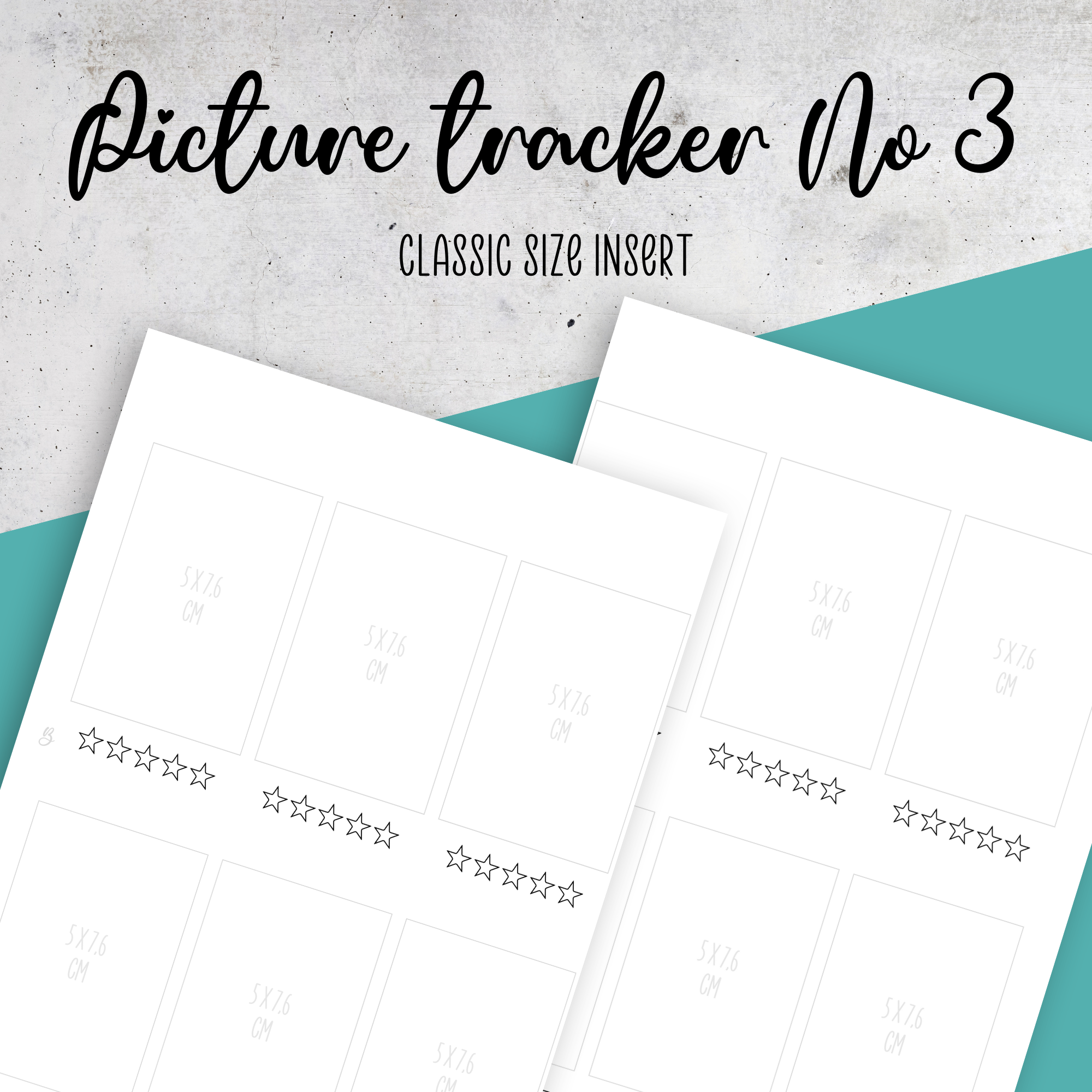 Picture Tracker No 3, Classic Size Insert