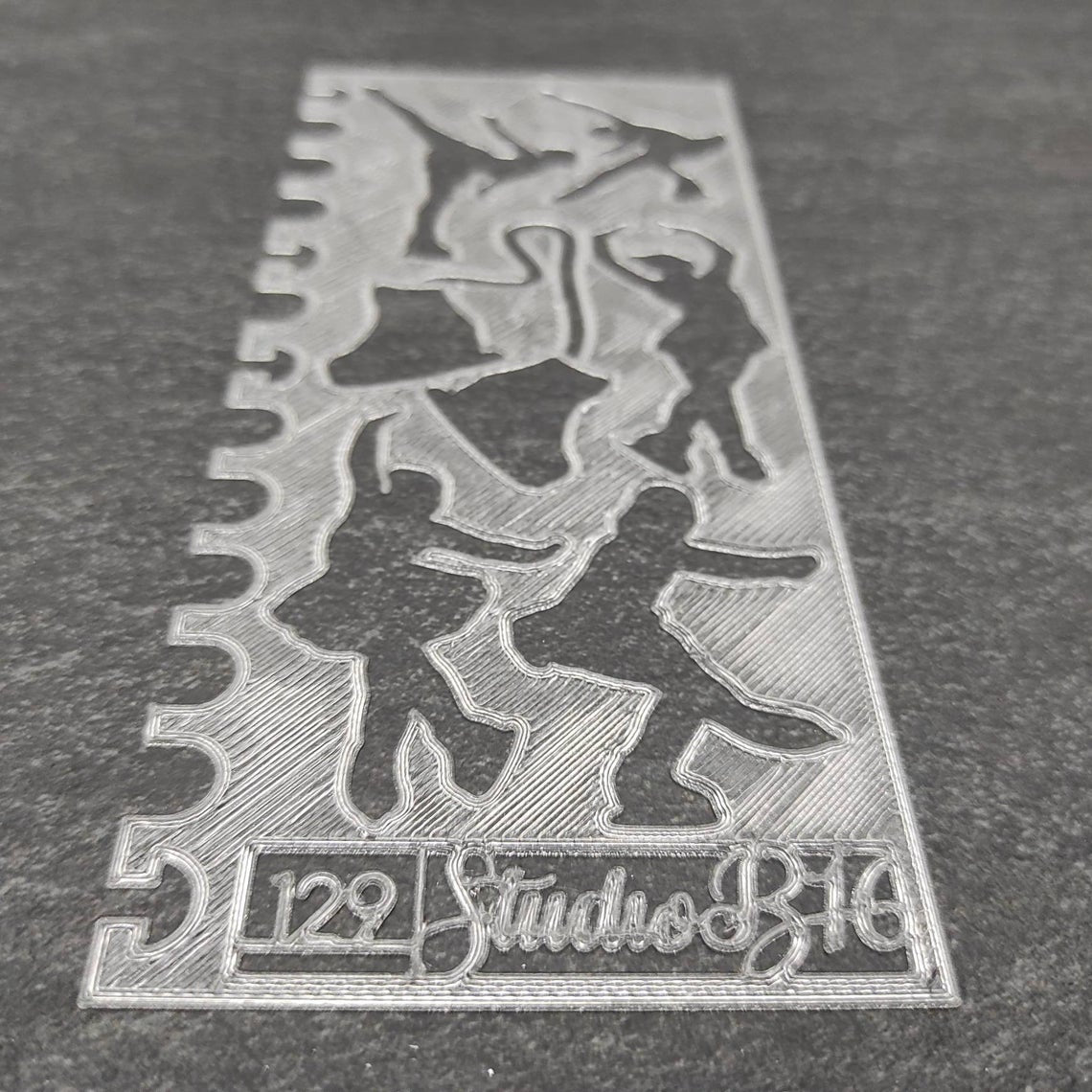 Ice skater Stencil - Medium, number 129