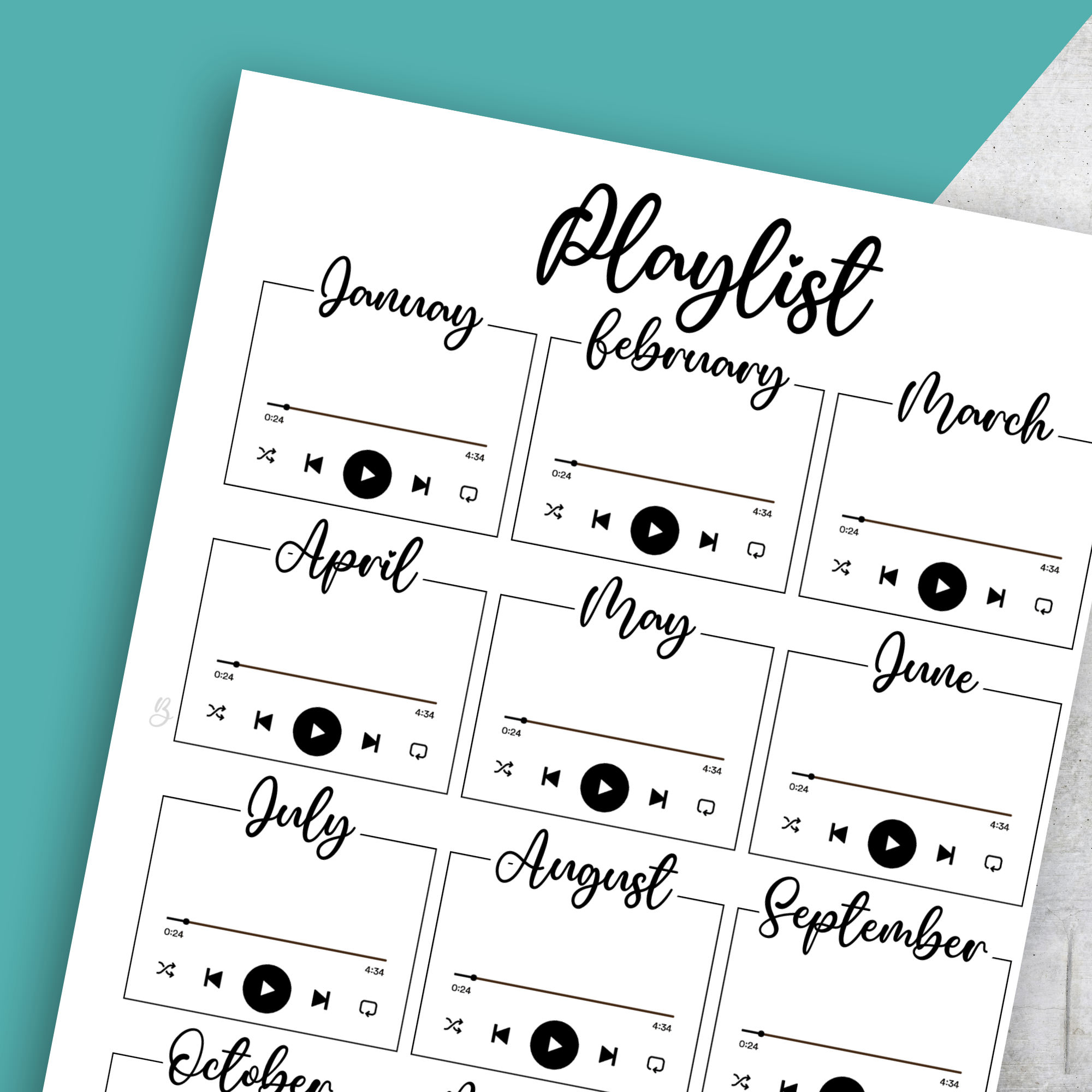 Playlist No3, Classic Size Insert