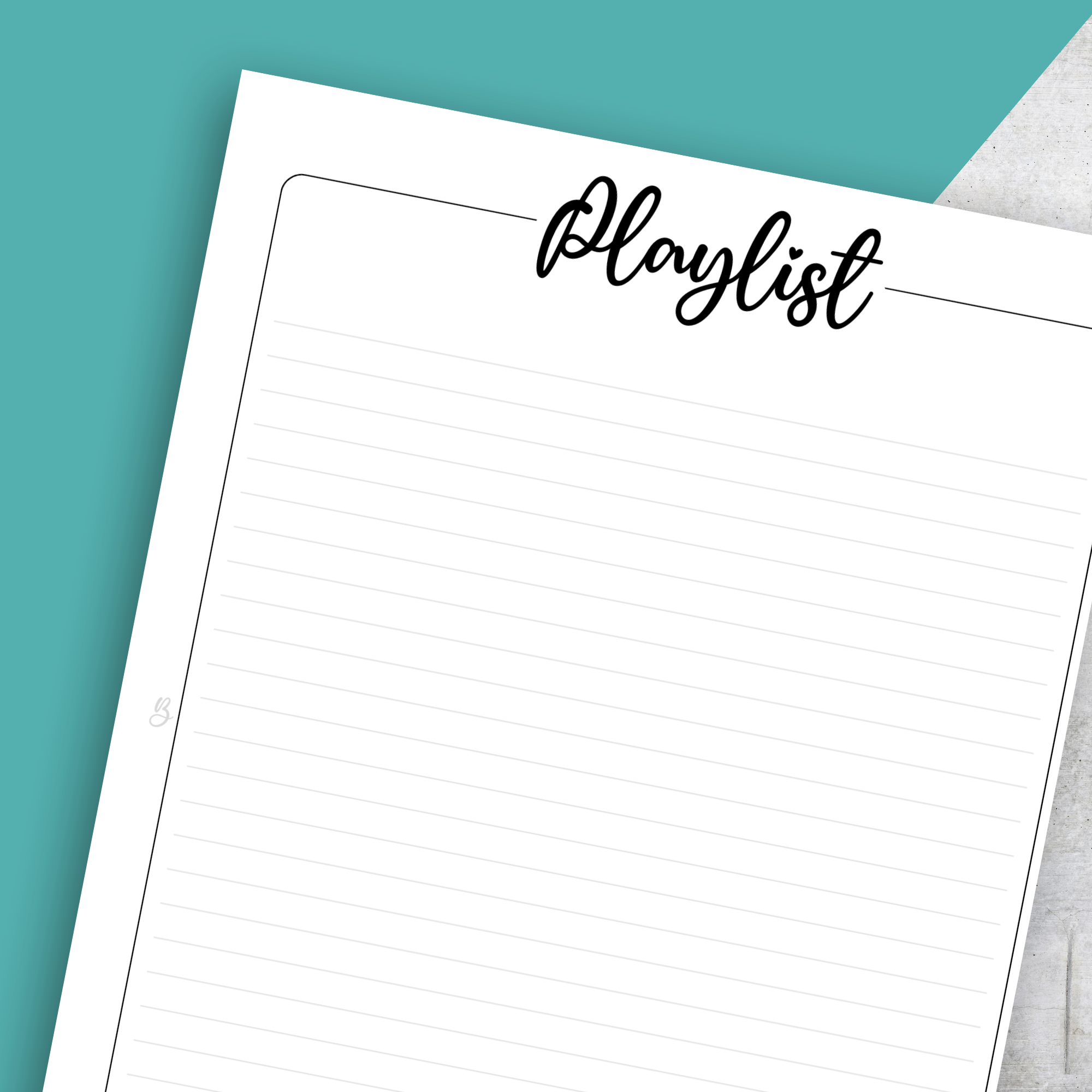 Playlist No8, Classic Size Insert