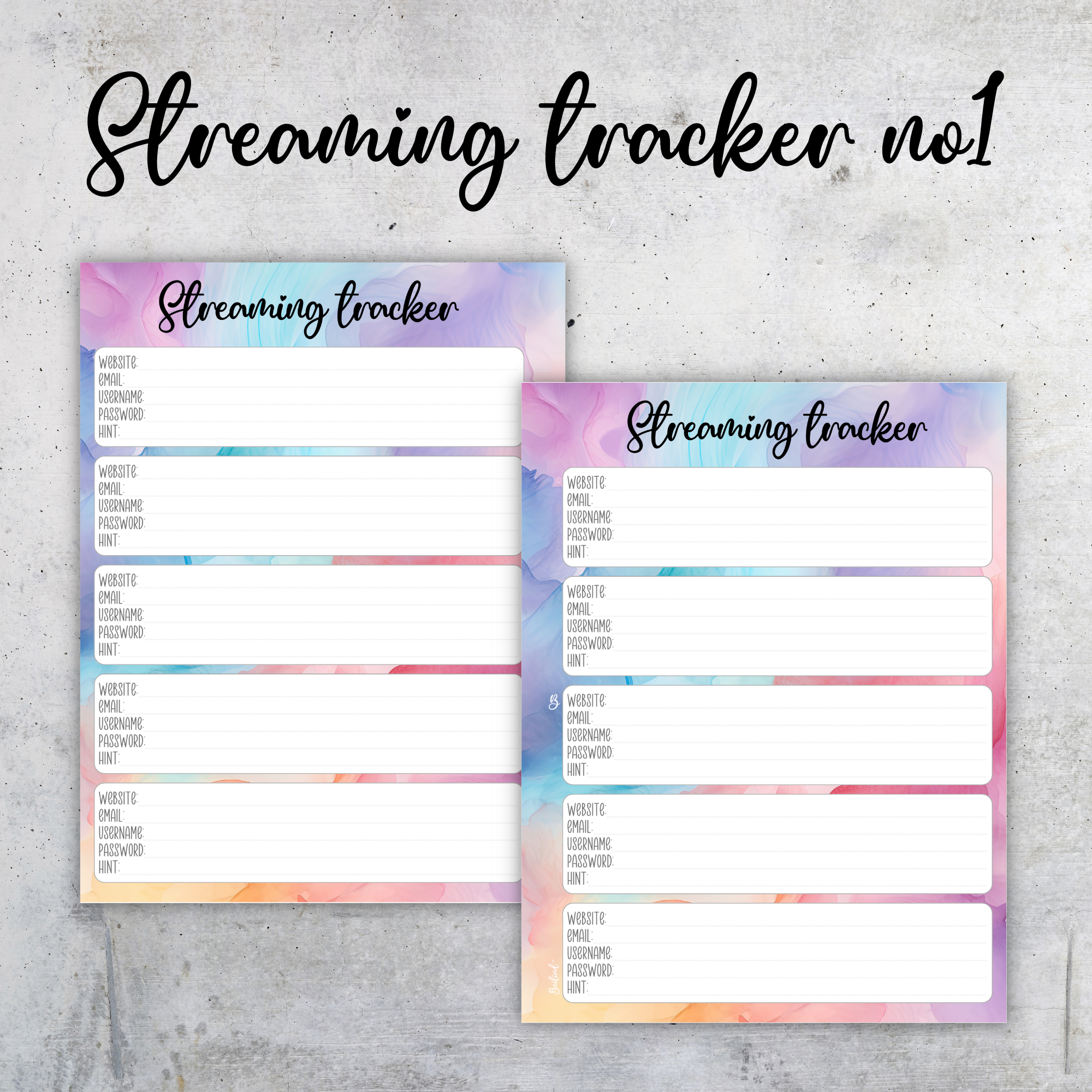 Streaming Tracker Pastel Ink, Classic Size Insert