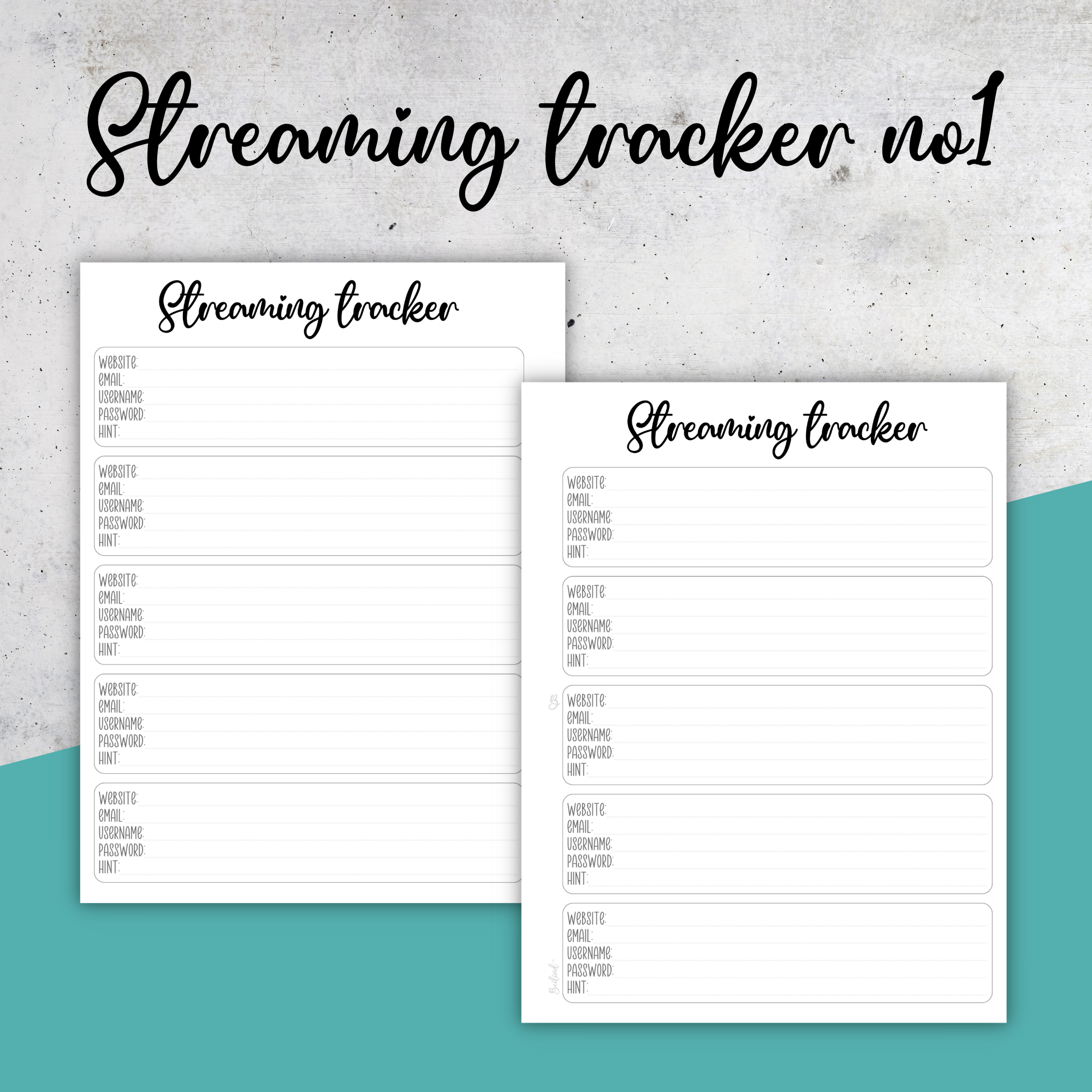 Streaming Tracker, Classic Size Insert