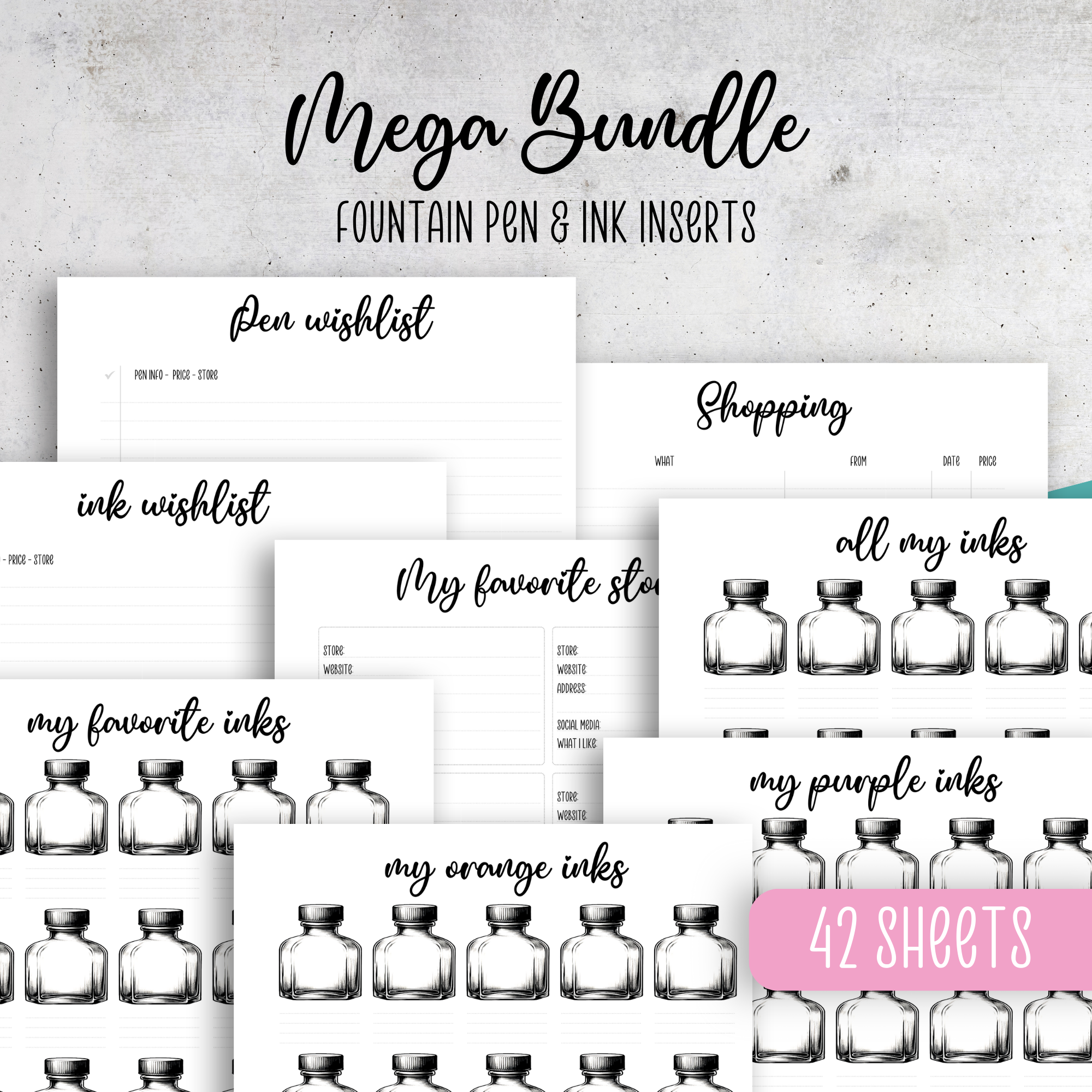 Fountain Pen & Ink Inserts MEGA Bundle