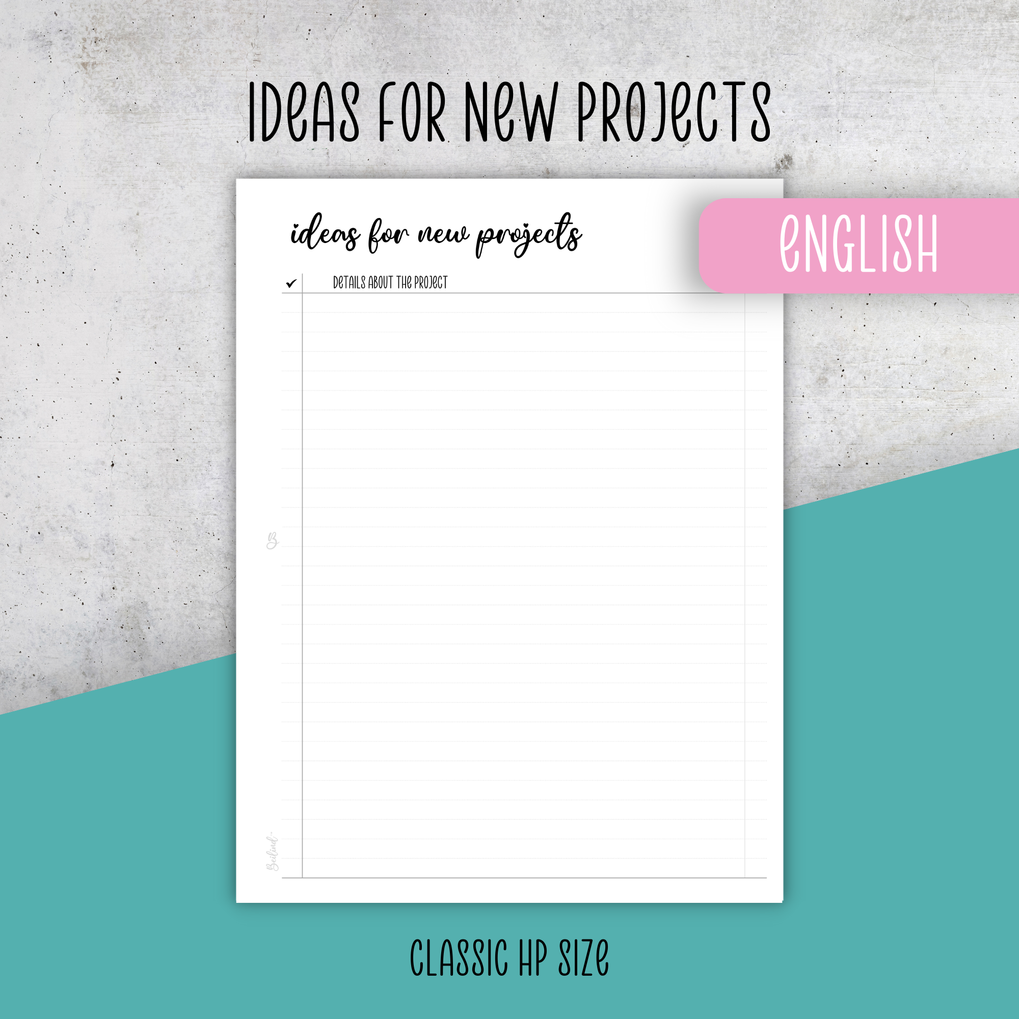 Ideas for new stitch projects, Classic Size Insert