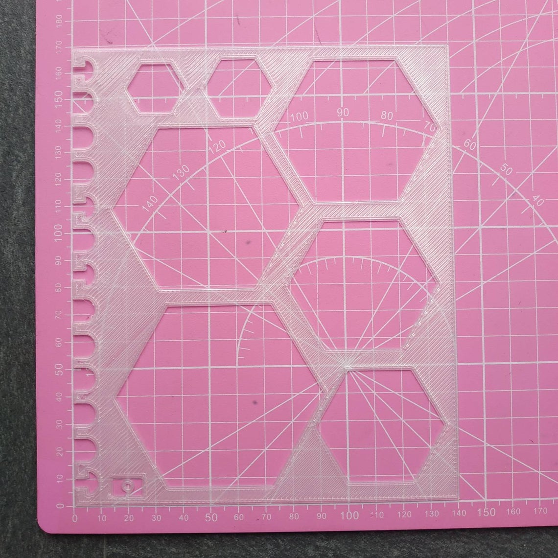 Hexagons Stencil - Large, number 9