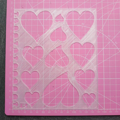 Hearts Stencil - Large, number 15