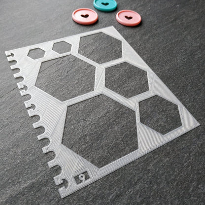 Hexagons Stencil - Large, number 9