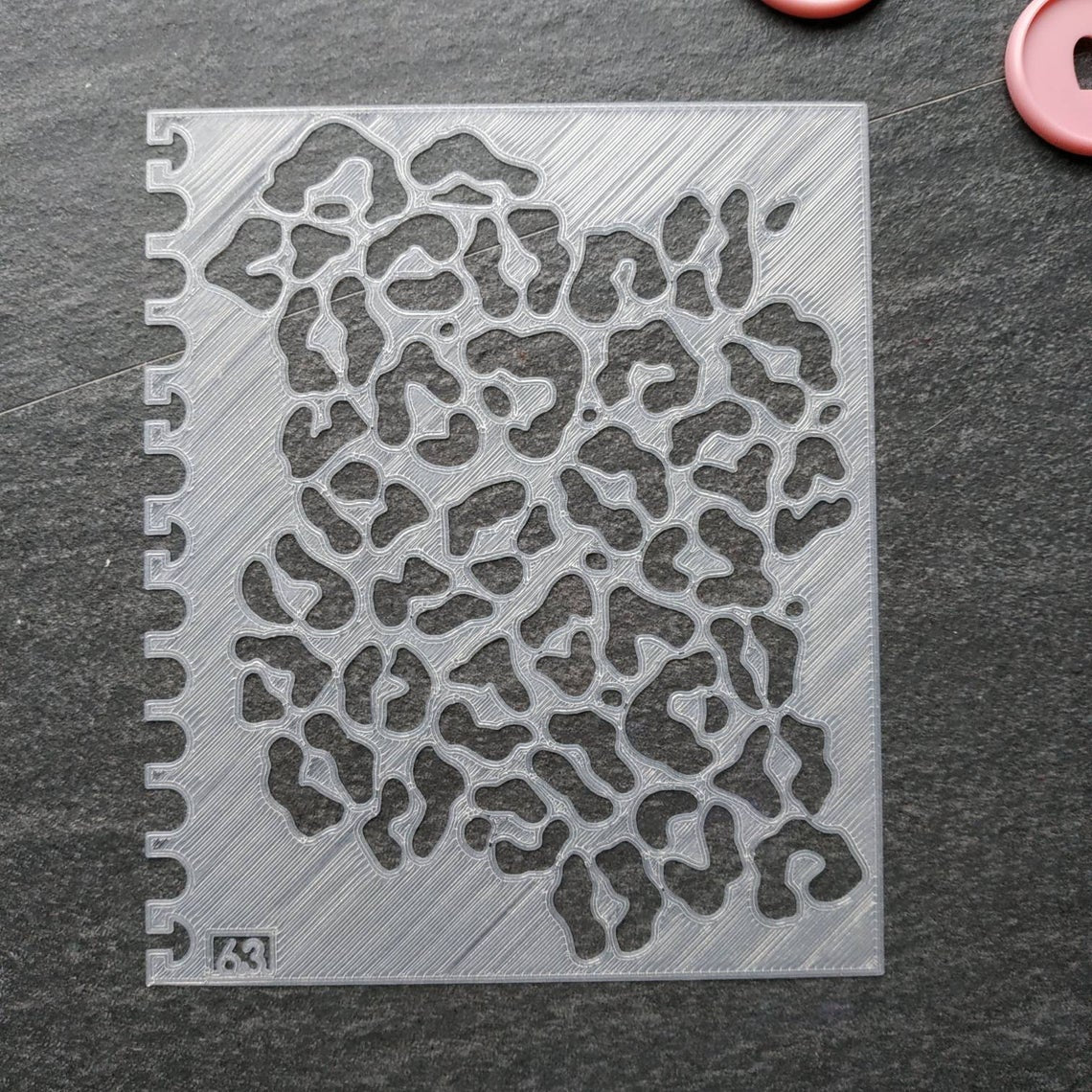 Leopard Pattern Stencil - Large, number 63