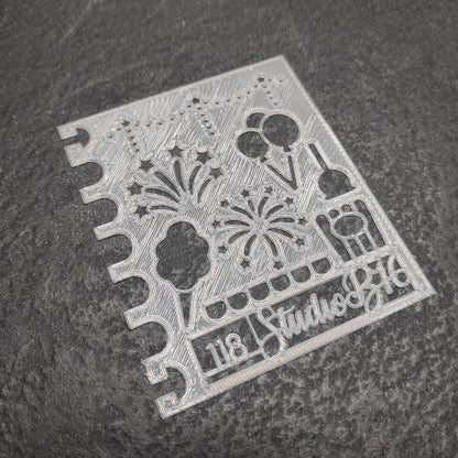 Fireworks Stencil - Small, number 118