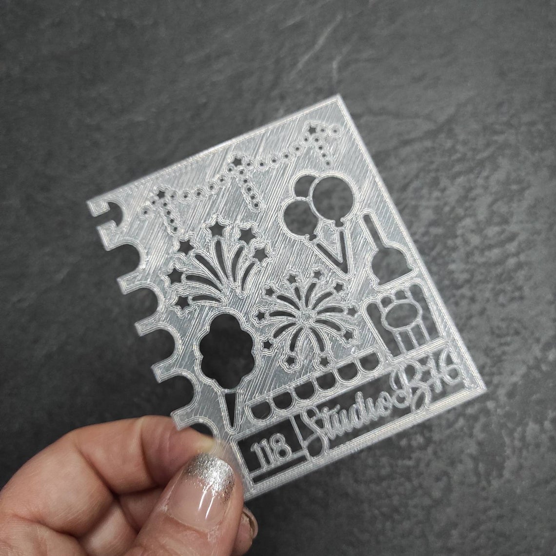 Fireworks Stencil - Small, number 118