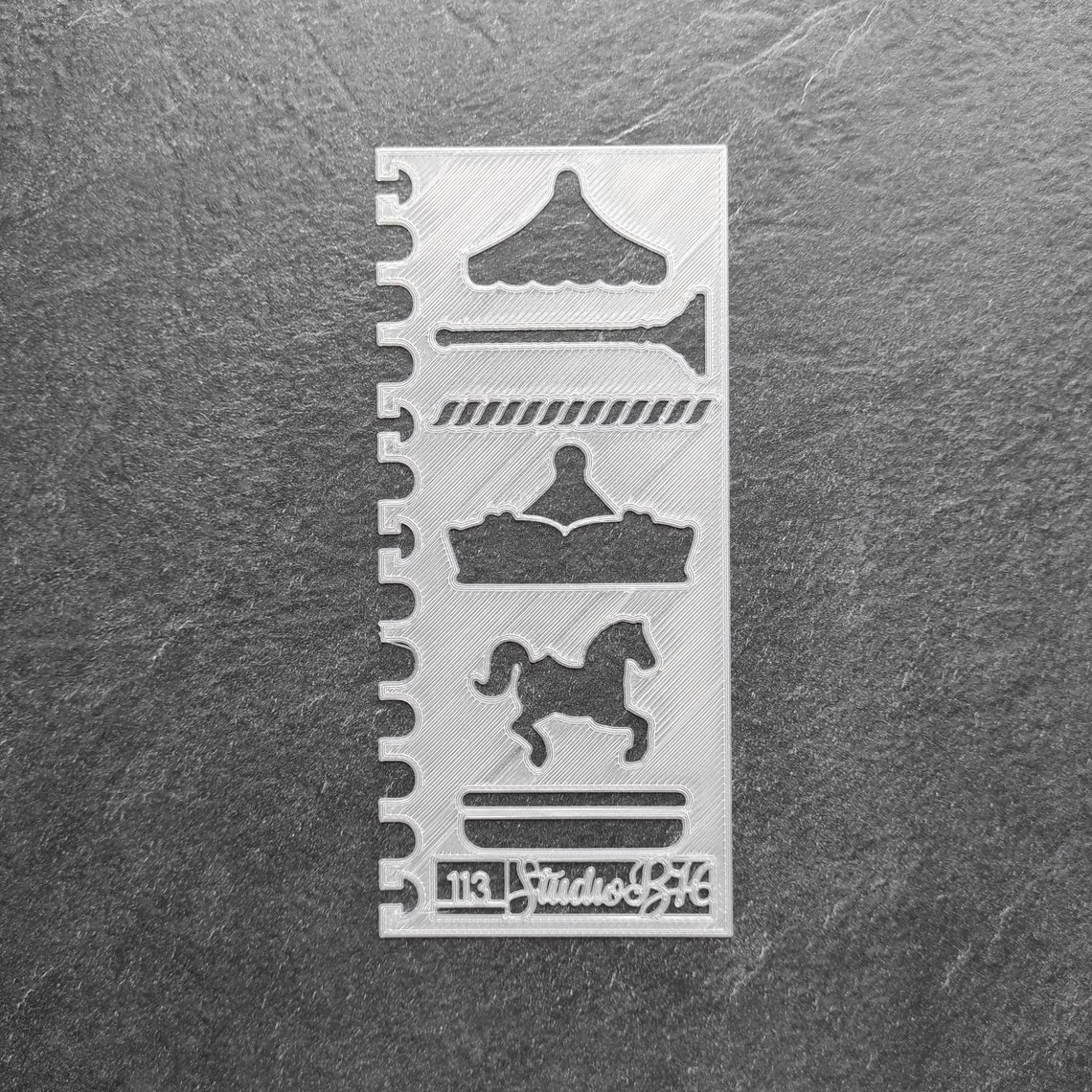 Carousel Stencil - Medium, number 113