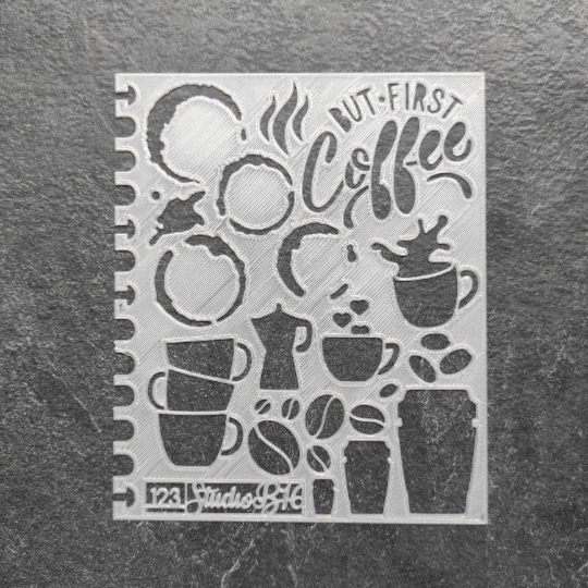 Coffee Stencil - Large, number 123