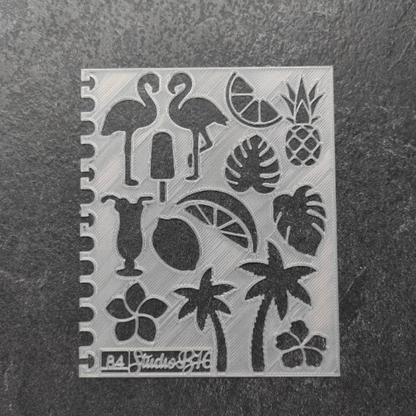 Tropical Stencil - Large, number 84