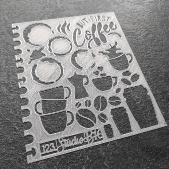 Coffee Stencil - Large, number 123